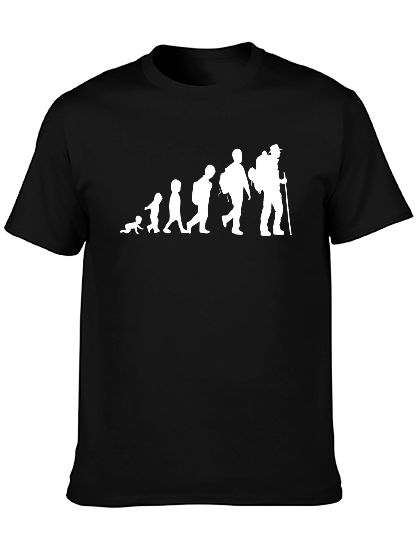 Evolution Hiker Graphic T-Shirt - Black Cotton Blend