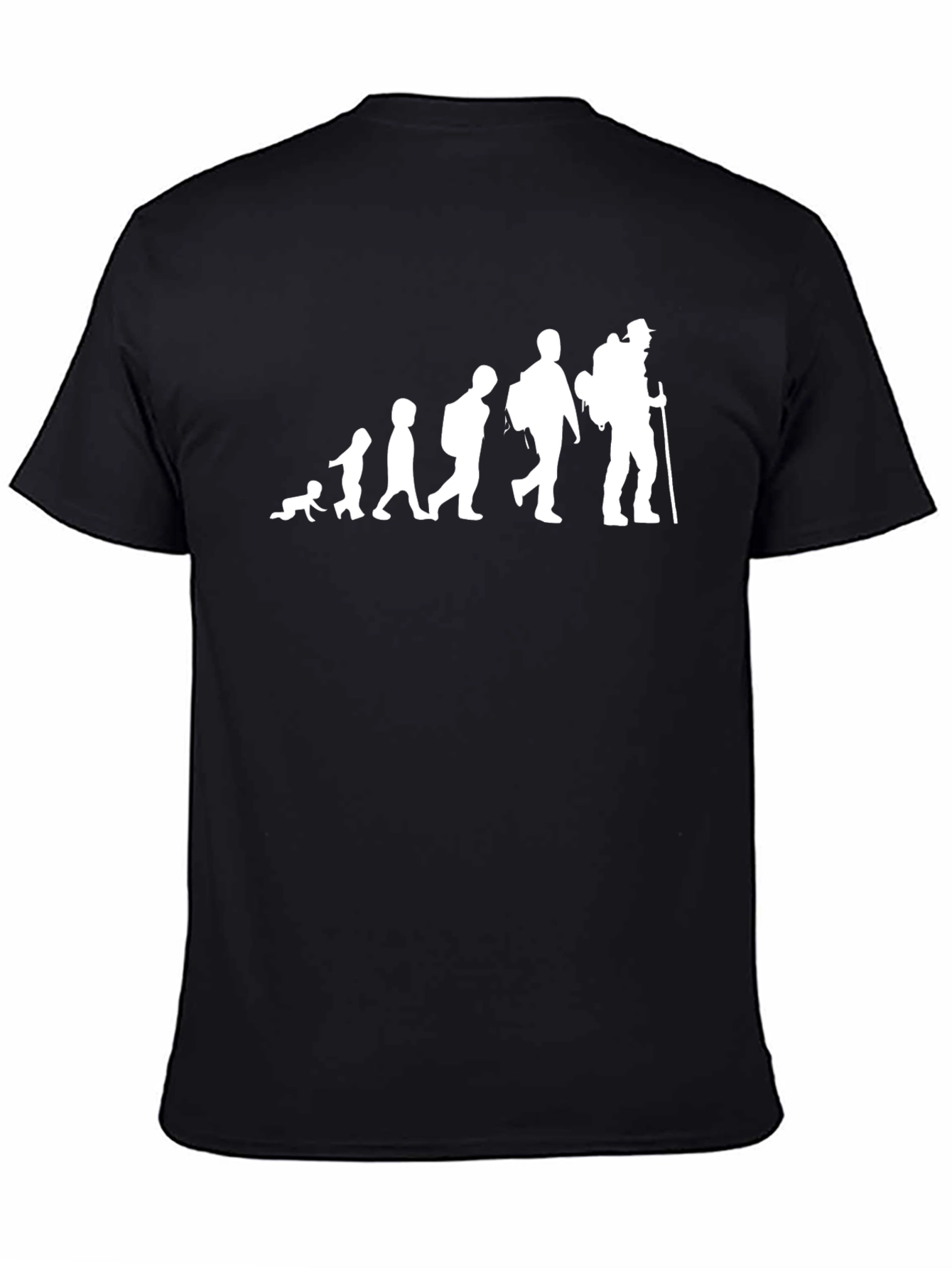 Evolution Hiker Graphic T-Shirt - Black Cotton Blend