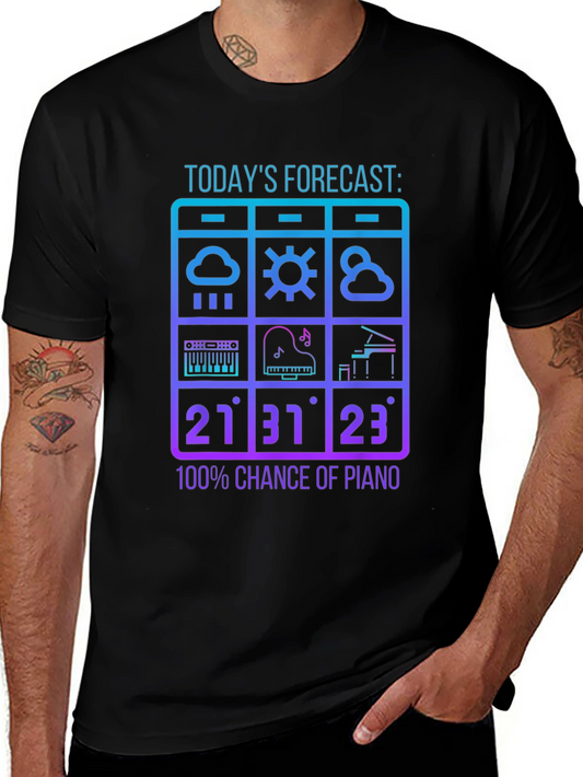 Piano Forecast T-Shirt: Music Lover Tee
