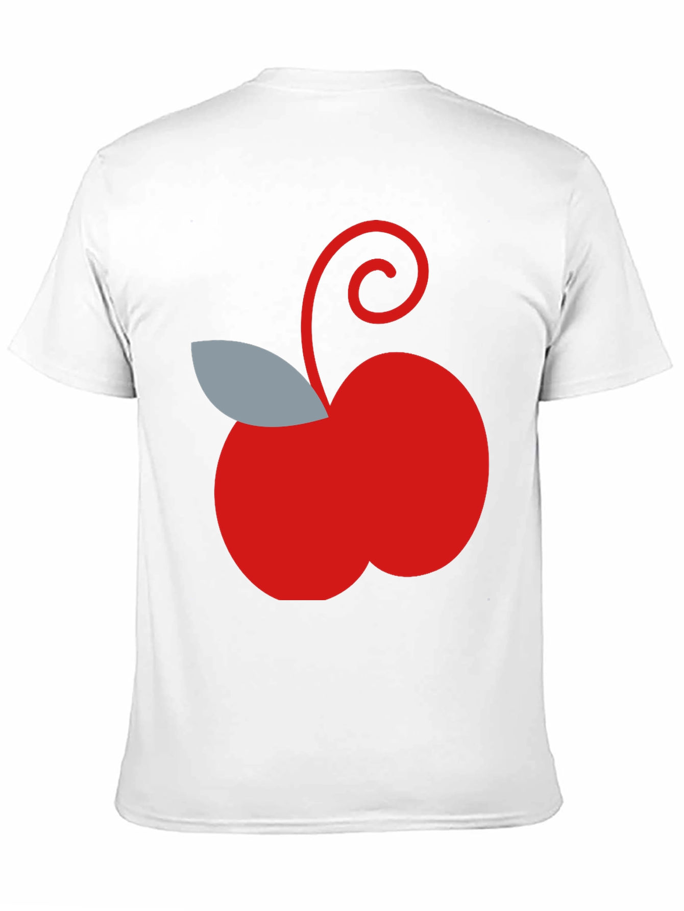 Red Apple Graphic Tee - Casual Black T-Shirt