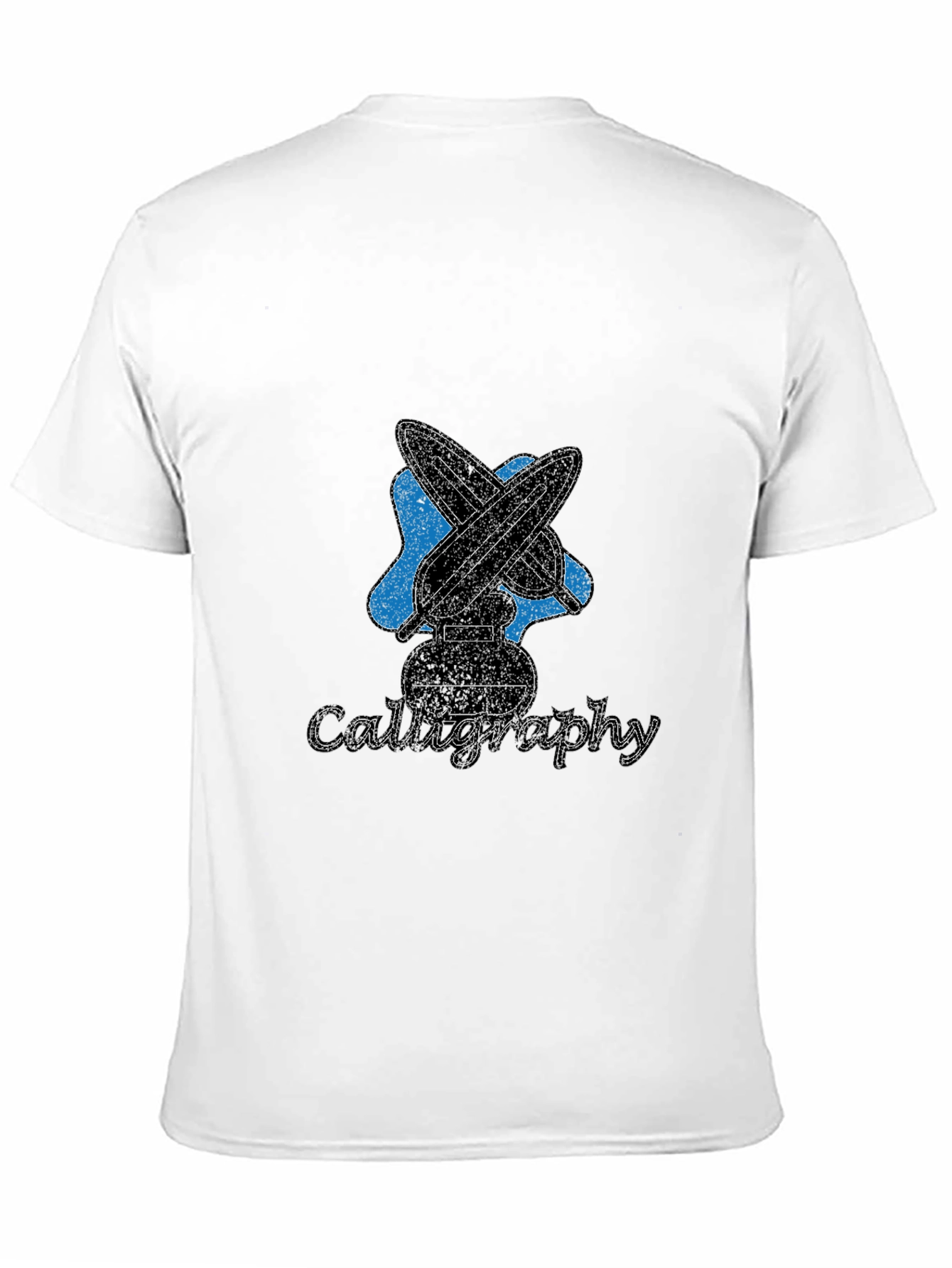 Calligraphy Design Black Cotton Tee