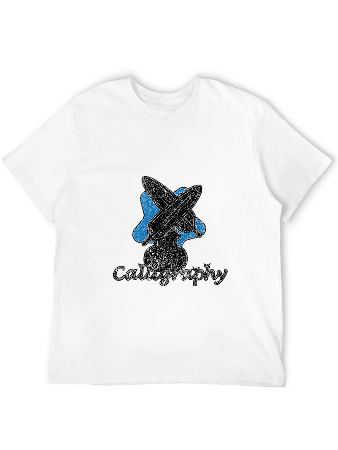 Calligraphy Design Black Cotton Tee