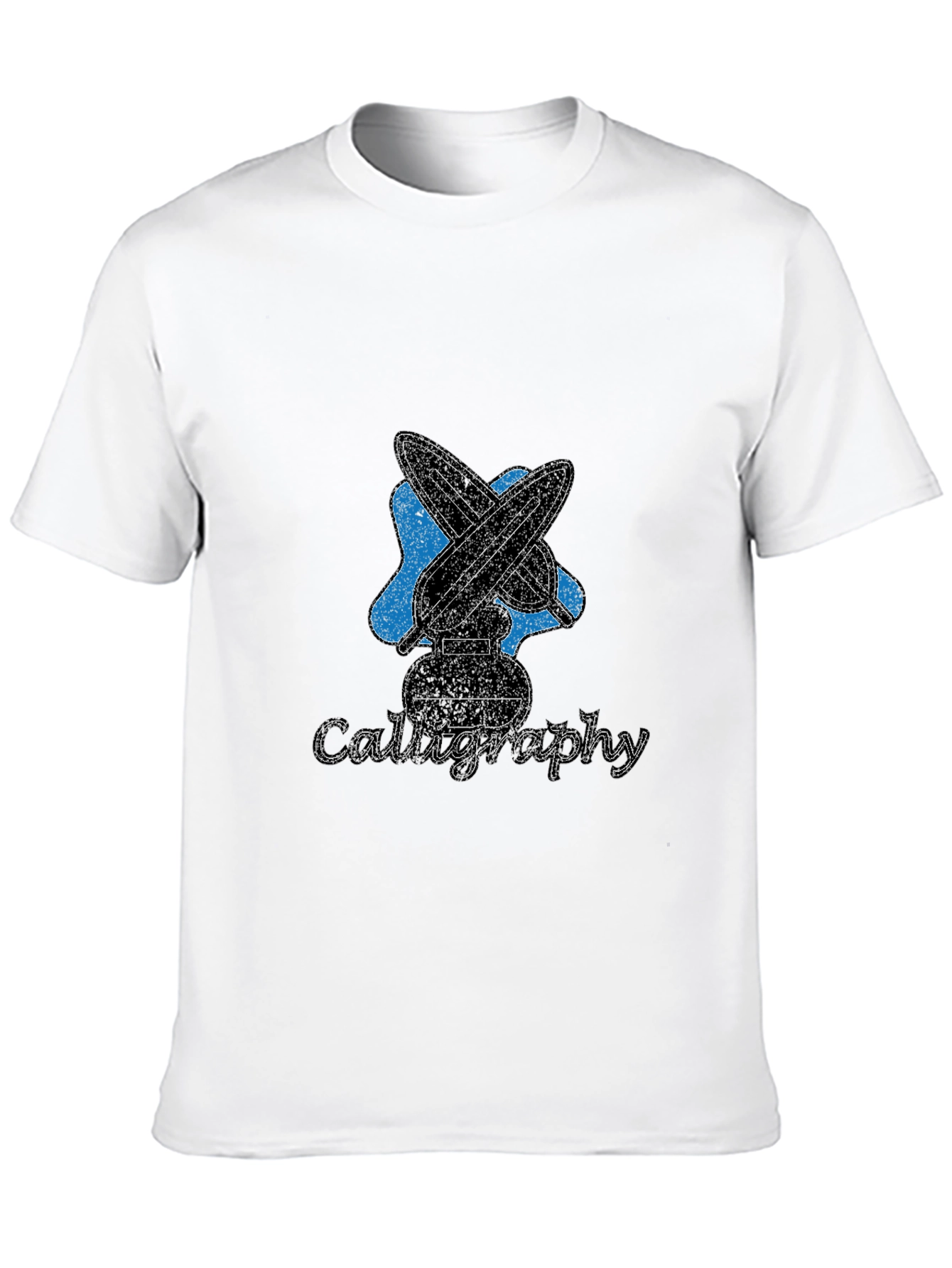 Calligraphy Design Black Cotton Tee