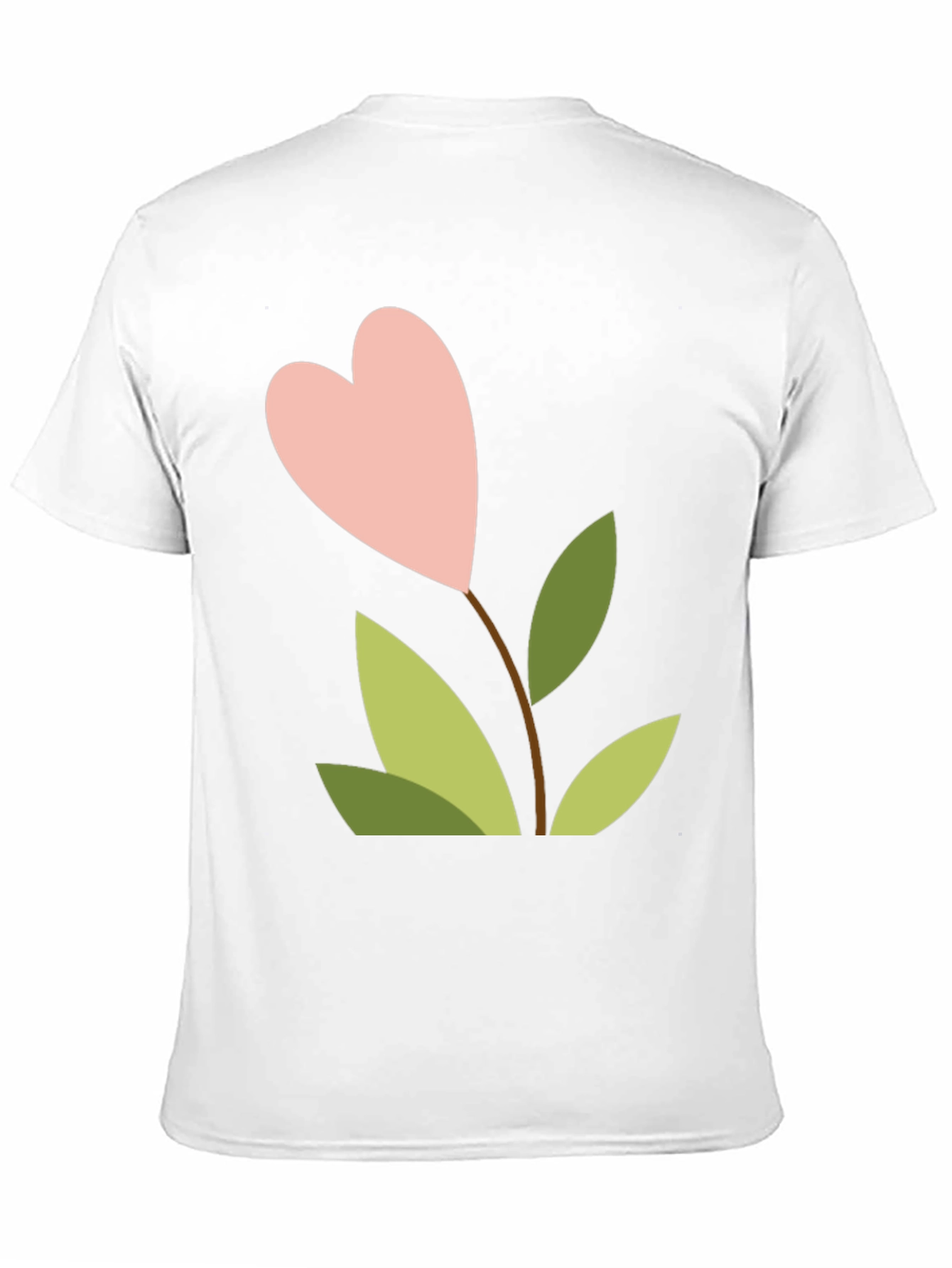 Heart Flower Graphic Tee - Black Cotton Shirt