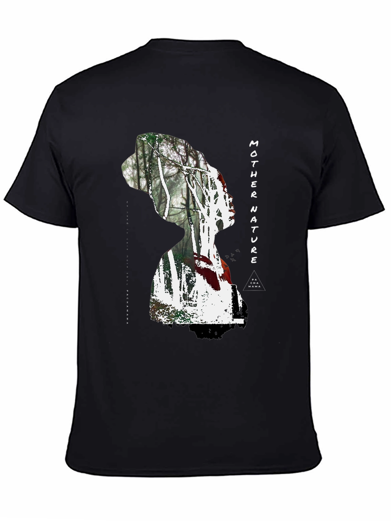 Mother Nature Graphic Print T-Shirt - Black