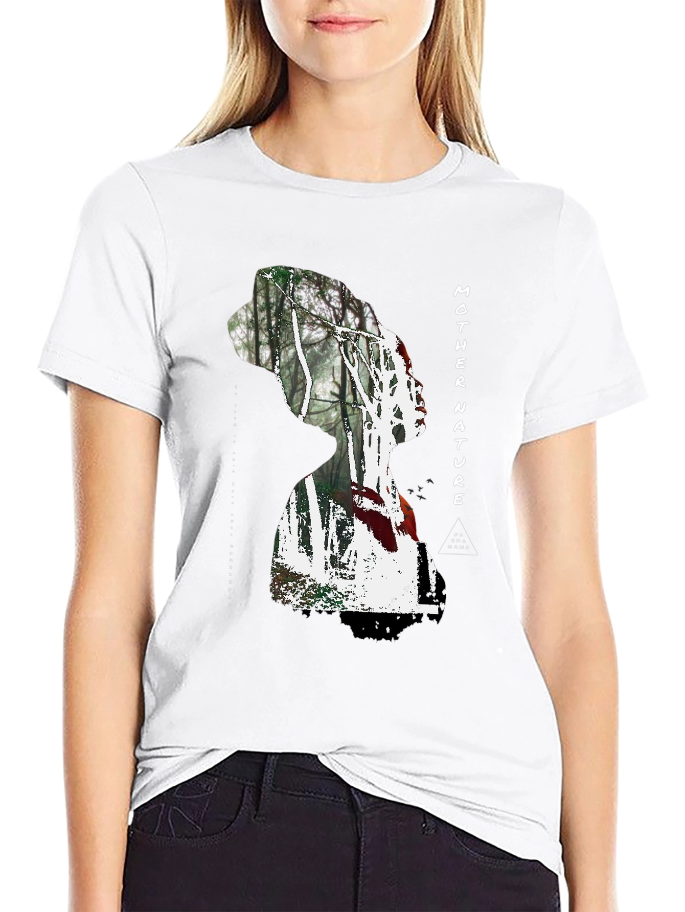 Mother Nature Graphic Print T-Shirt - Black