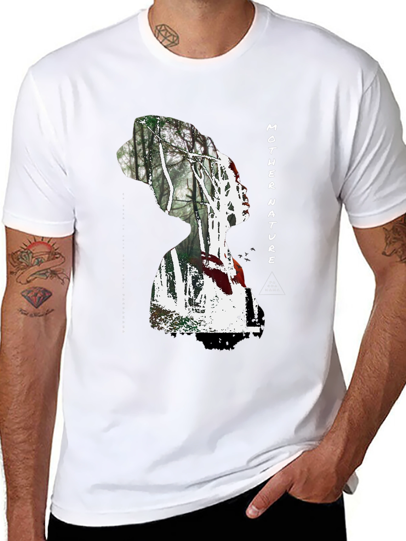Mother Nature Graphic Print T-Shirt - Black