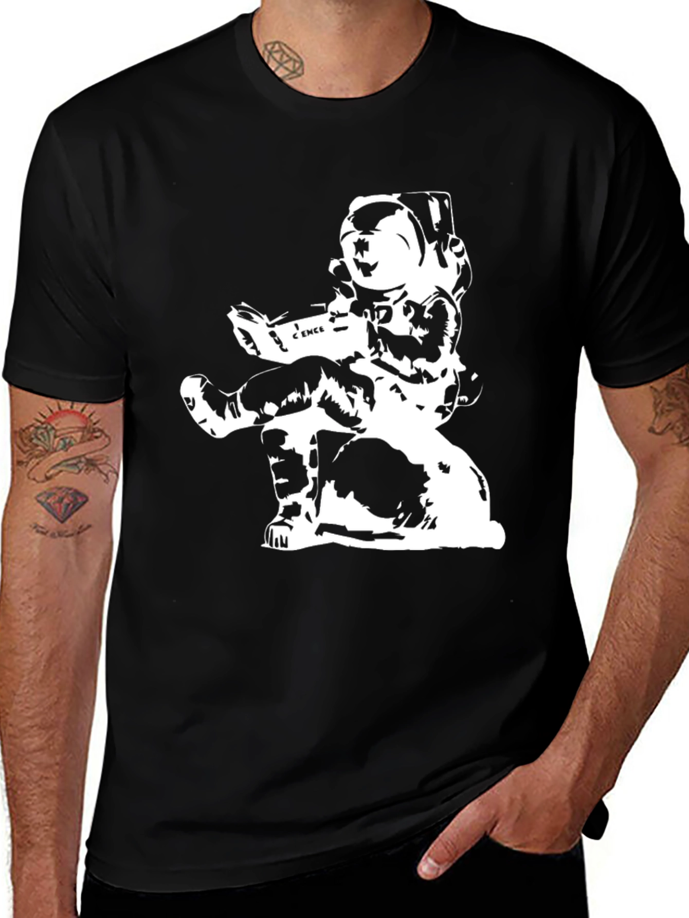 Astronaut Rabbit Ride Graphic T-Shirt