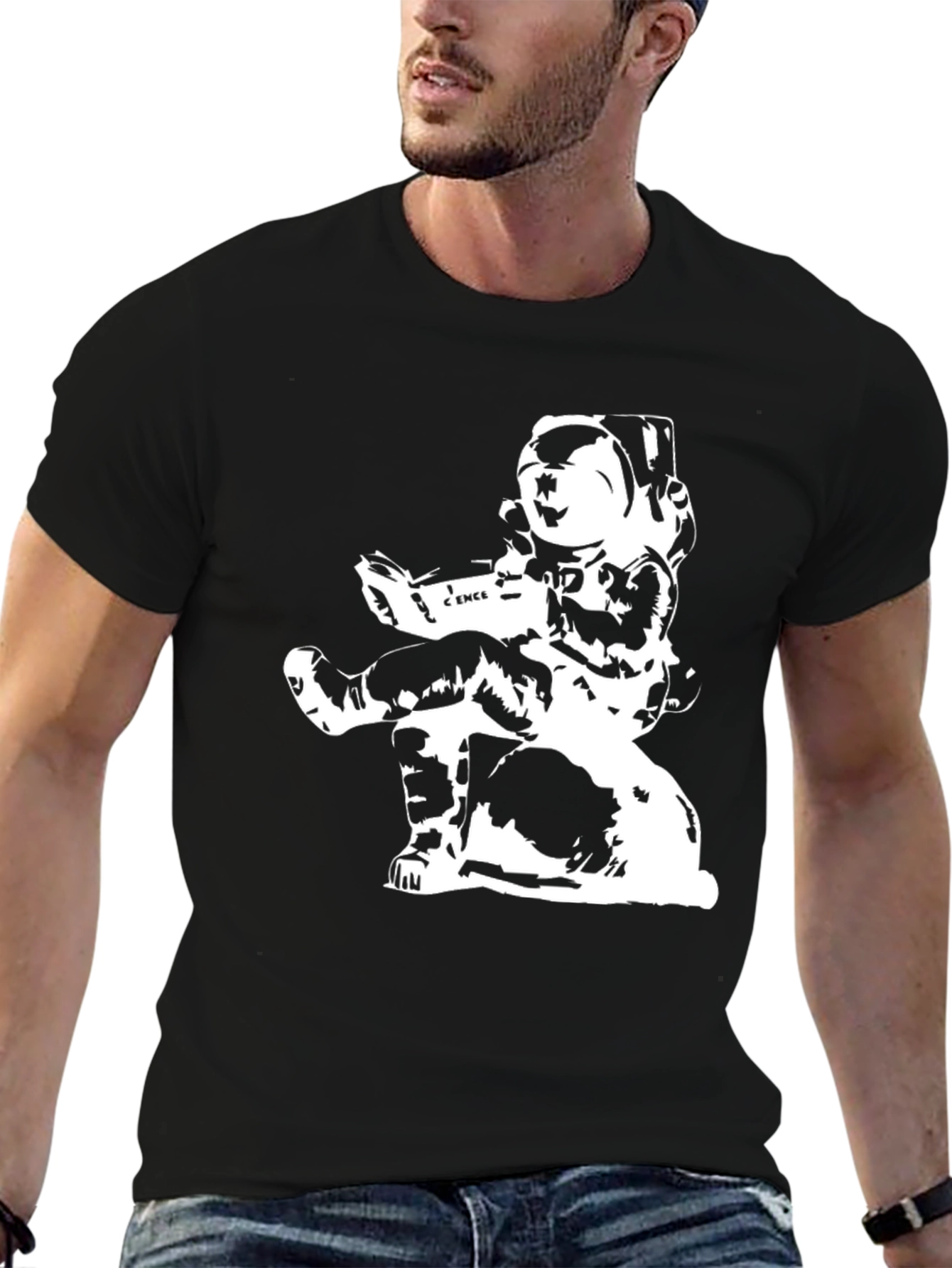Astronaut Rabbit Ride Graphic T-Shirt