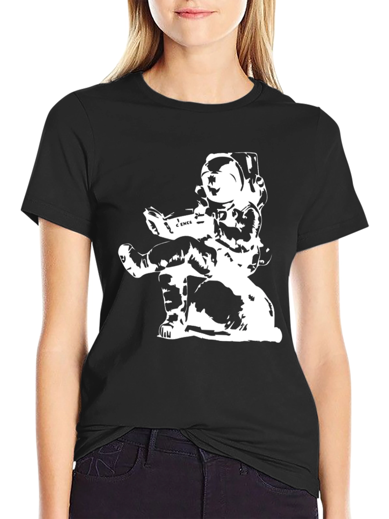 Astronaut Rabbit Ride Graphic T-Shirt