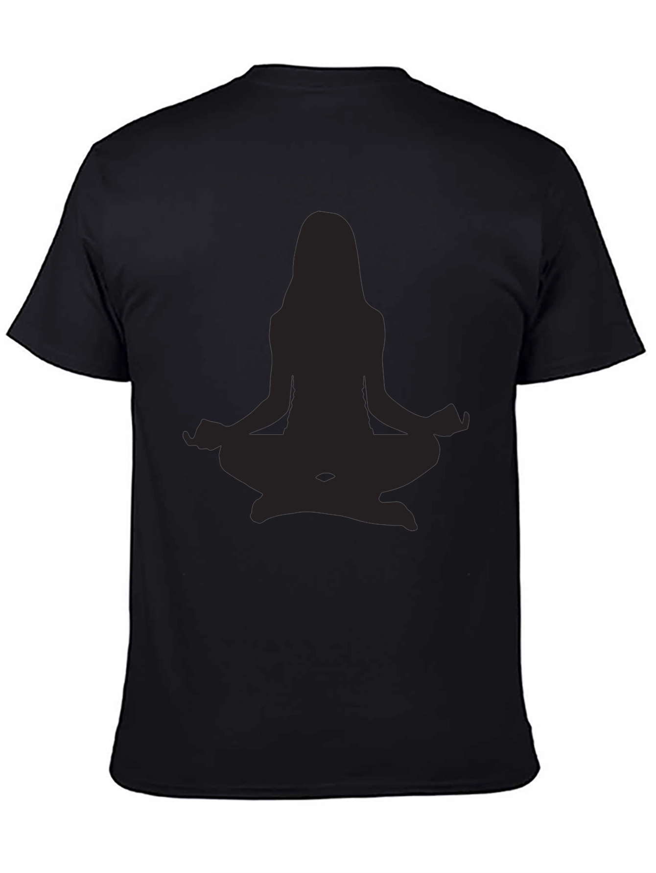 Yoga Silhouette Black T-Shirt