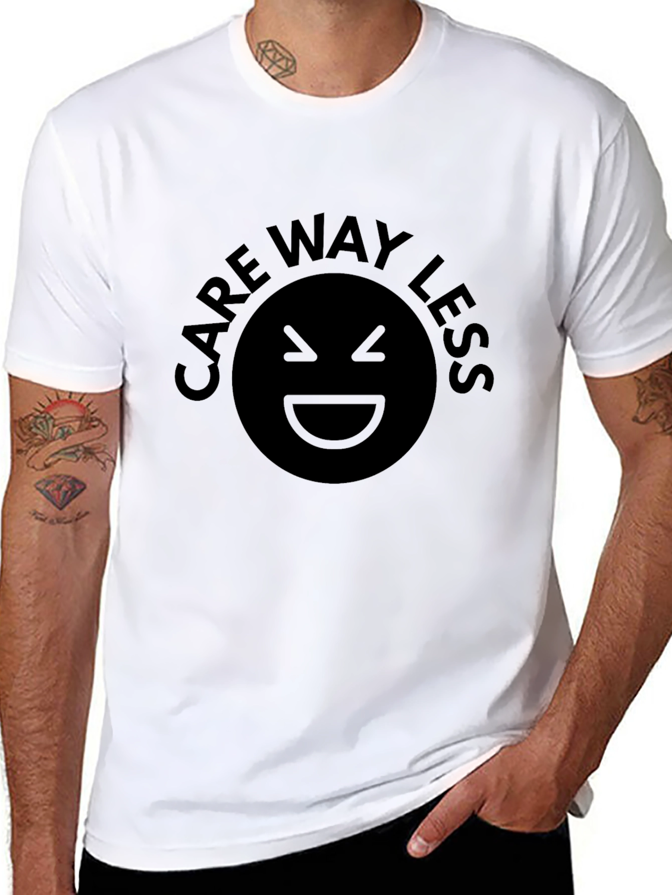 Care Way Less Graphic Print T-Shirt