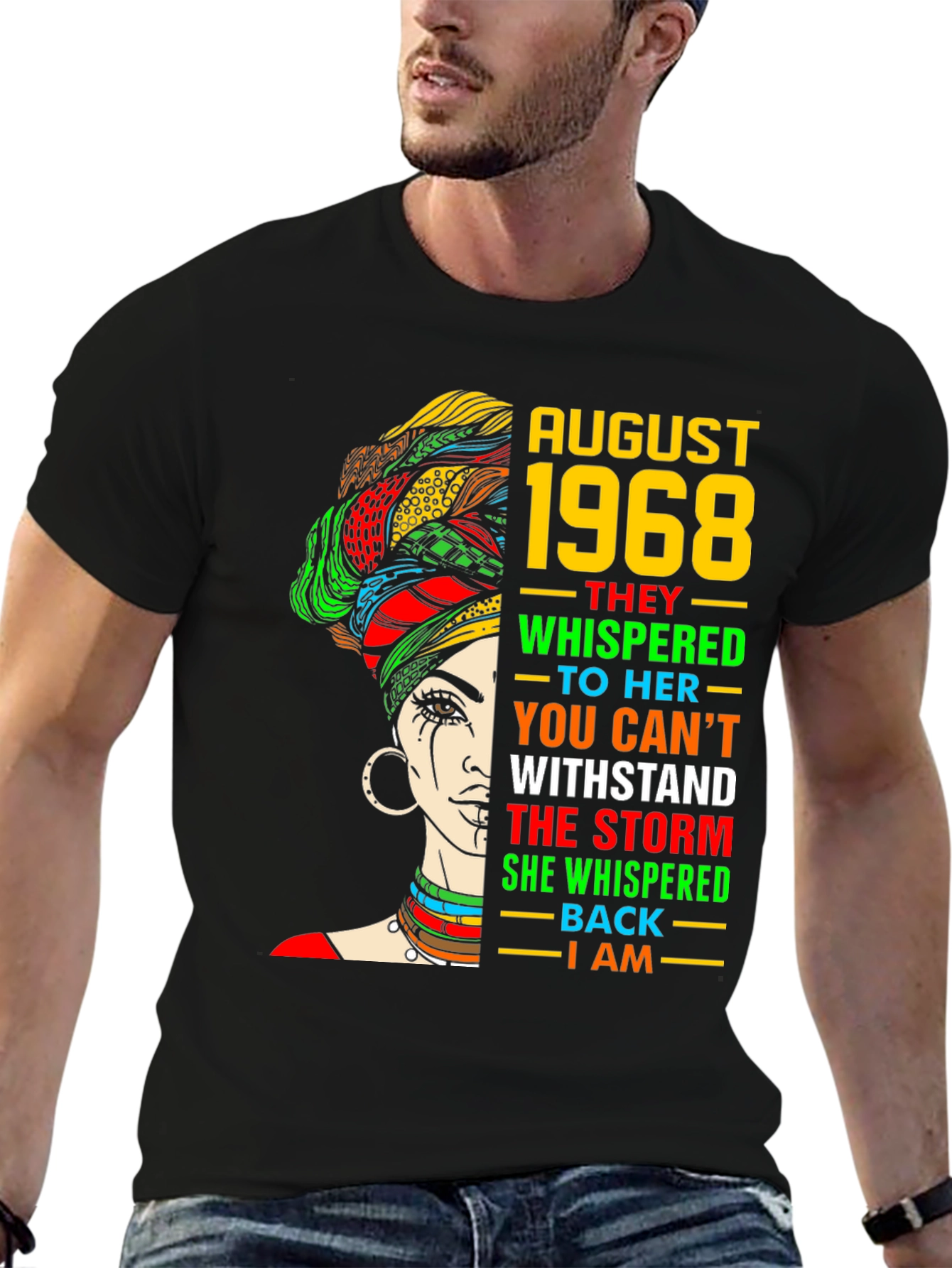 August 1968 Queen T-Shirt - Black Pride