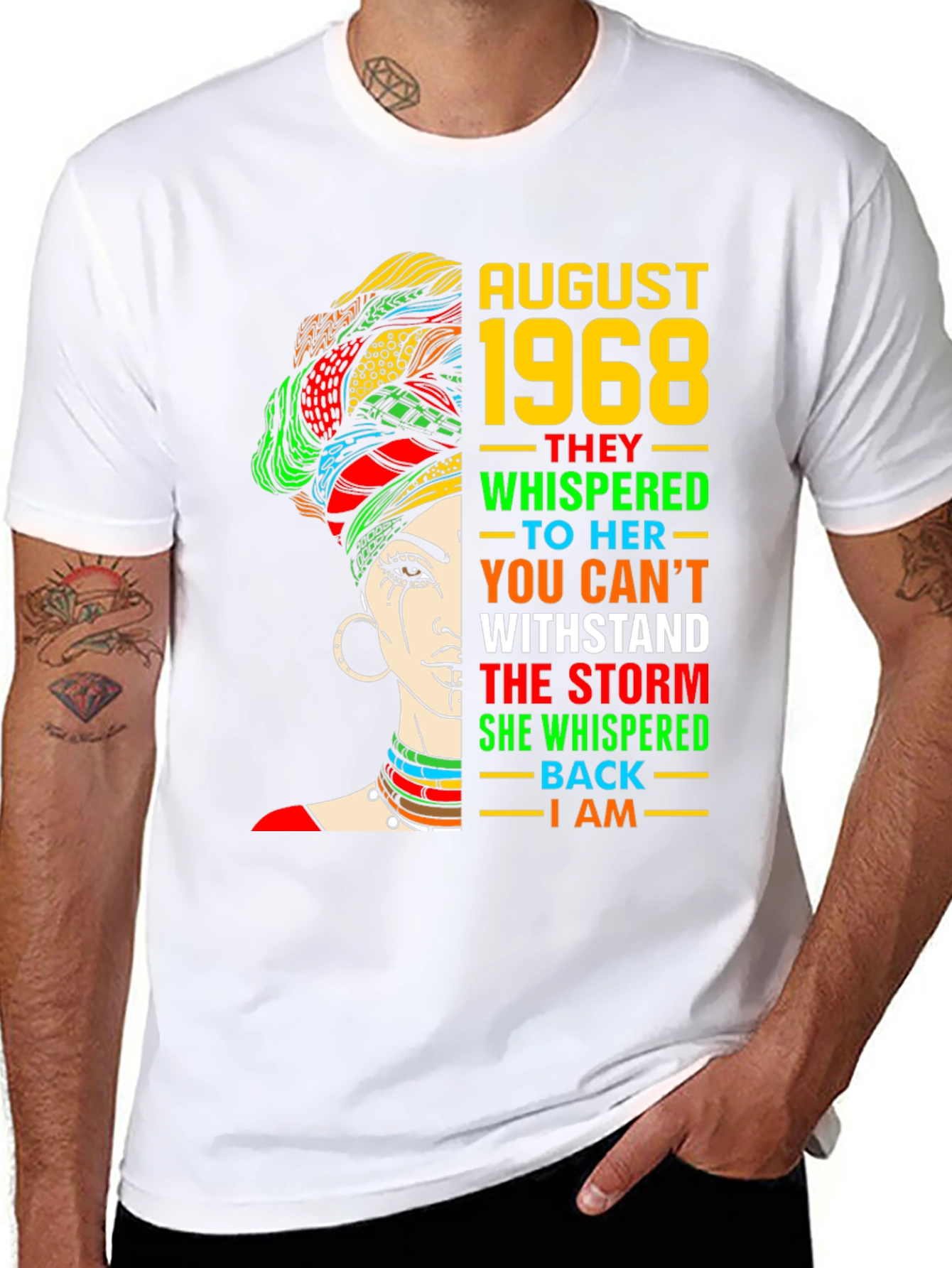 August 1968 Queen T-Shirt - Black Pride