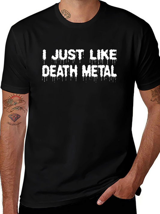 Death Metal Graphic Tee - Black Cotton T-Shirt
