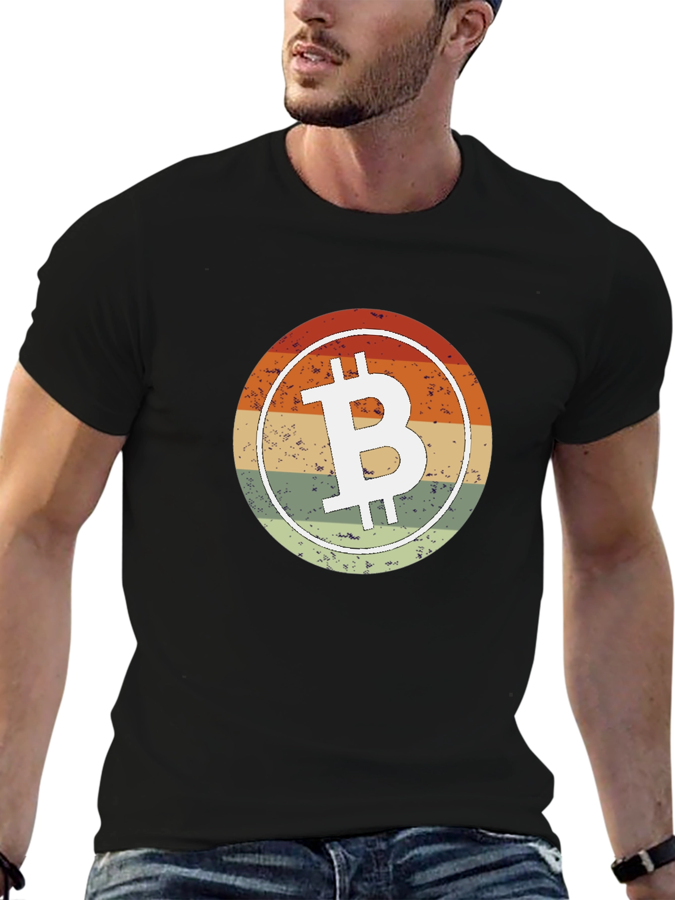 Bitcoin Retro Sunset T-Shirt - Crypto Fan Apparel