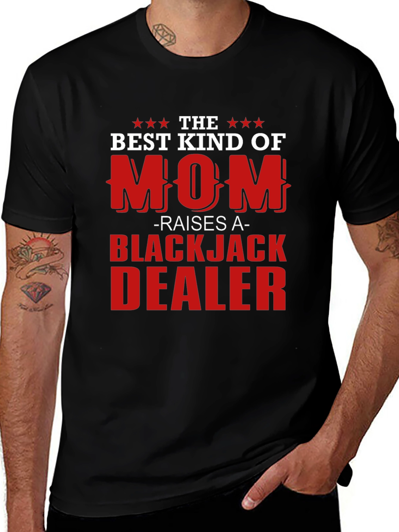Best Kind of Mom Blackjack Dealer Graphic Tee