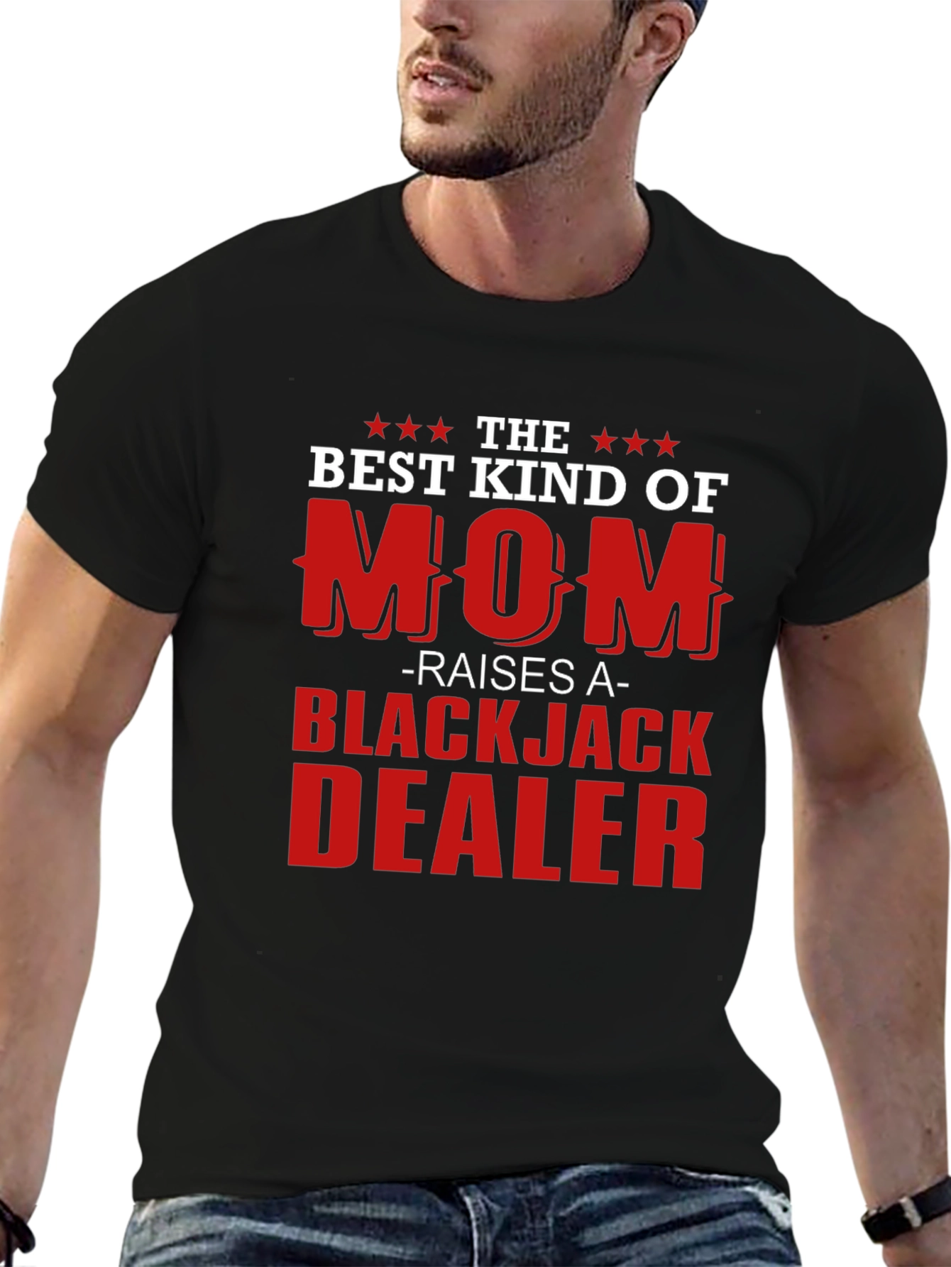 Best Kind of Mom Blackjack Dealer Graphic Tee