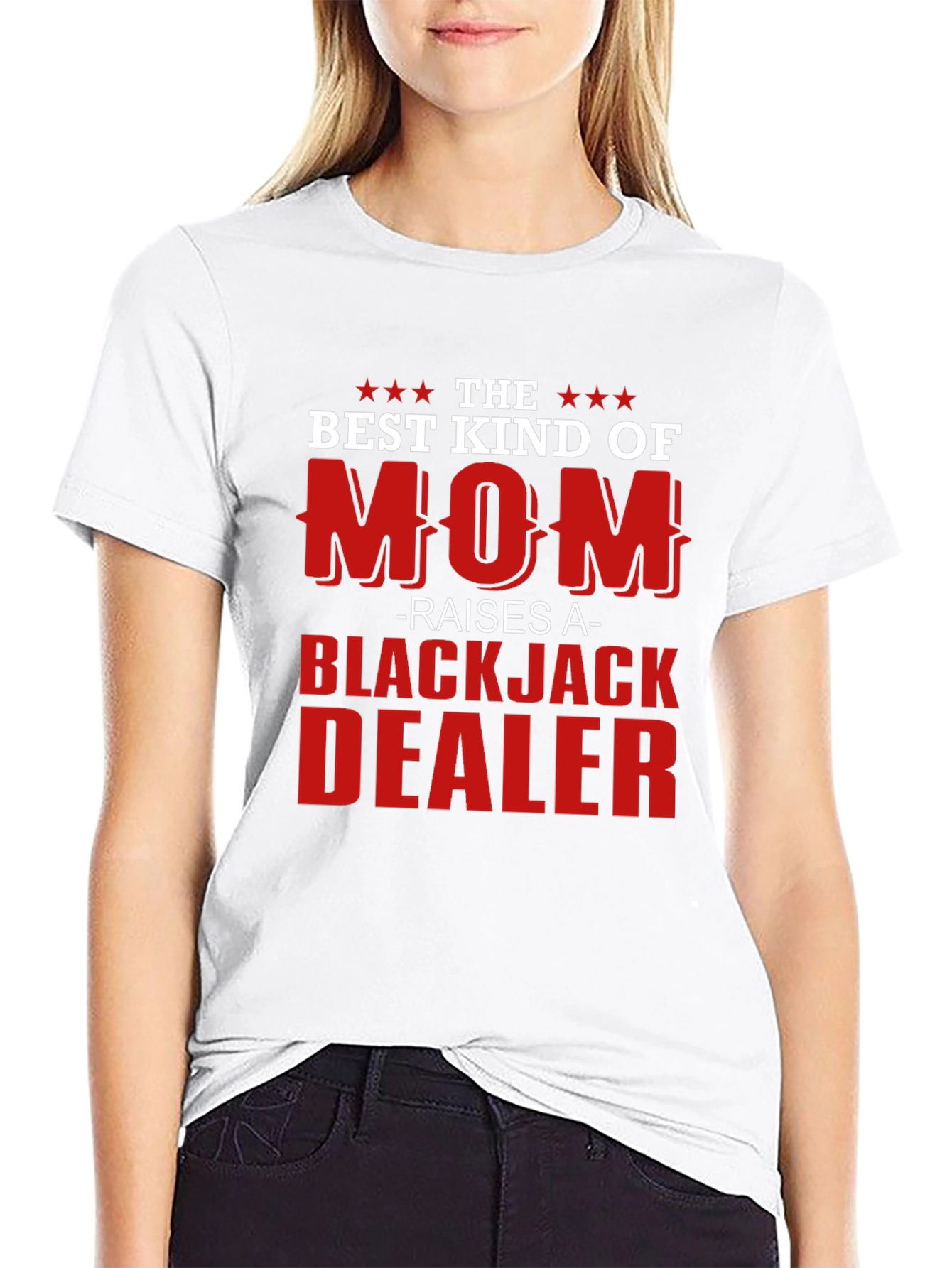 Best Kind of Mom Blackjack Dealer Graphic Tee