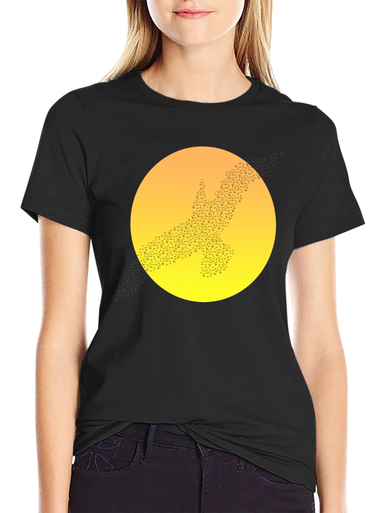 Eagle Flock Black Graphic Tee
