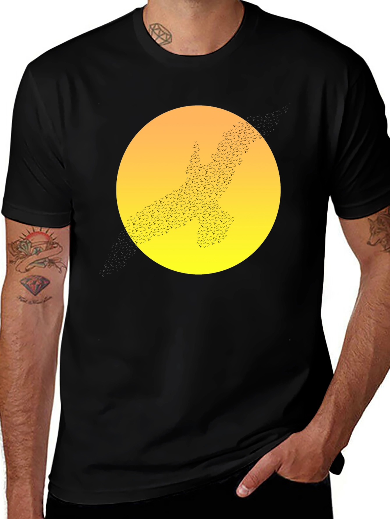 Eagle Flock Black Graphic Tee