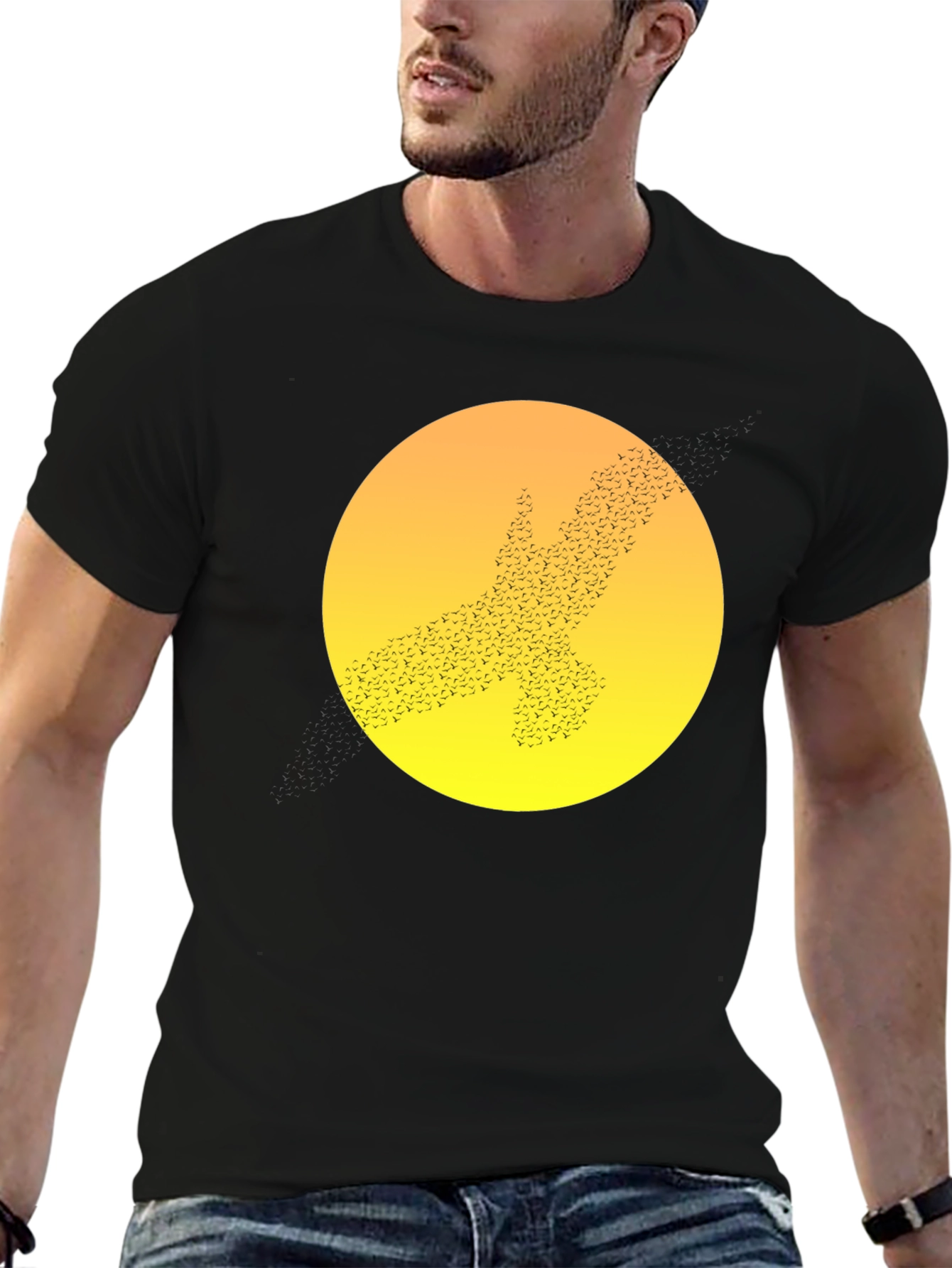 Eagle Flock Black Graphic Tee