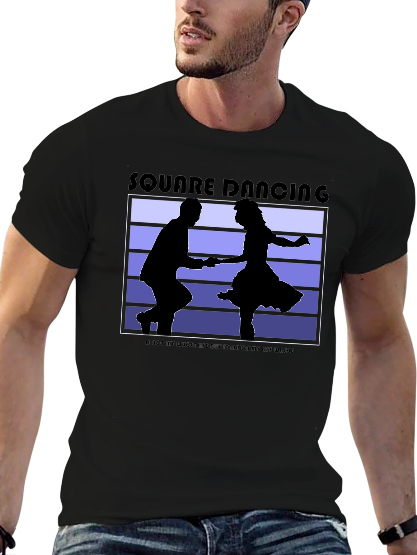 Square Dancing Graphic Tee - Black