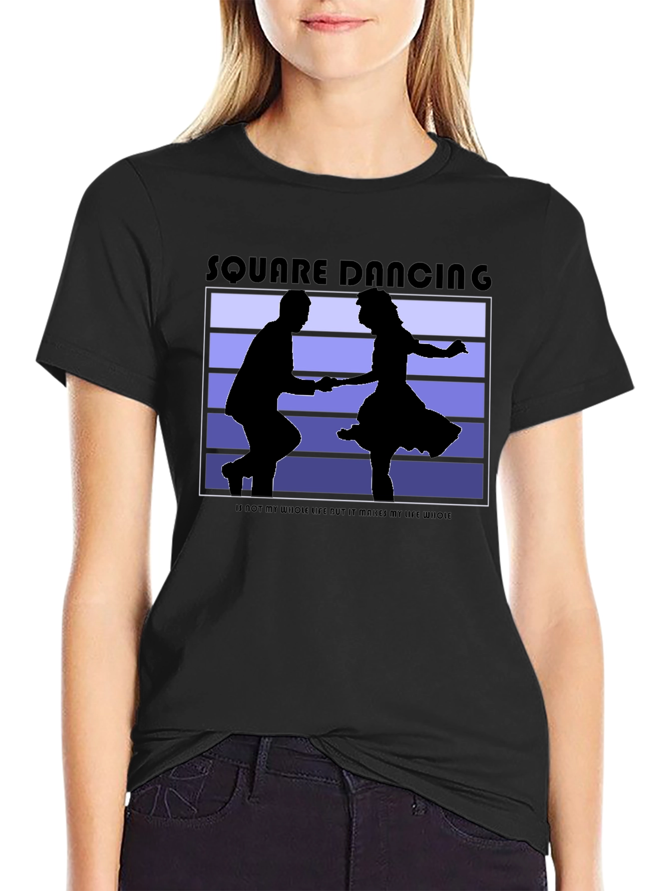 Square Dancing Graphic Tee - Black