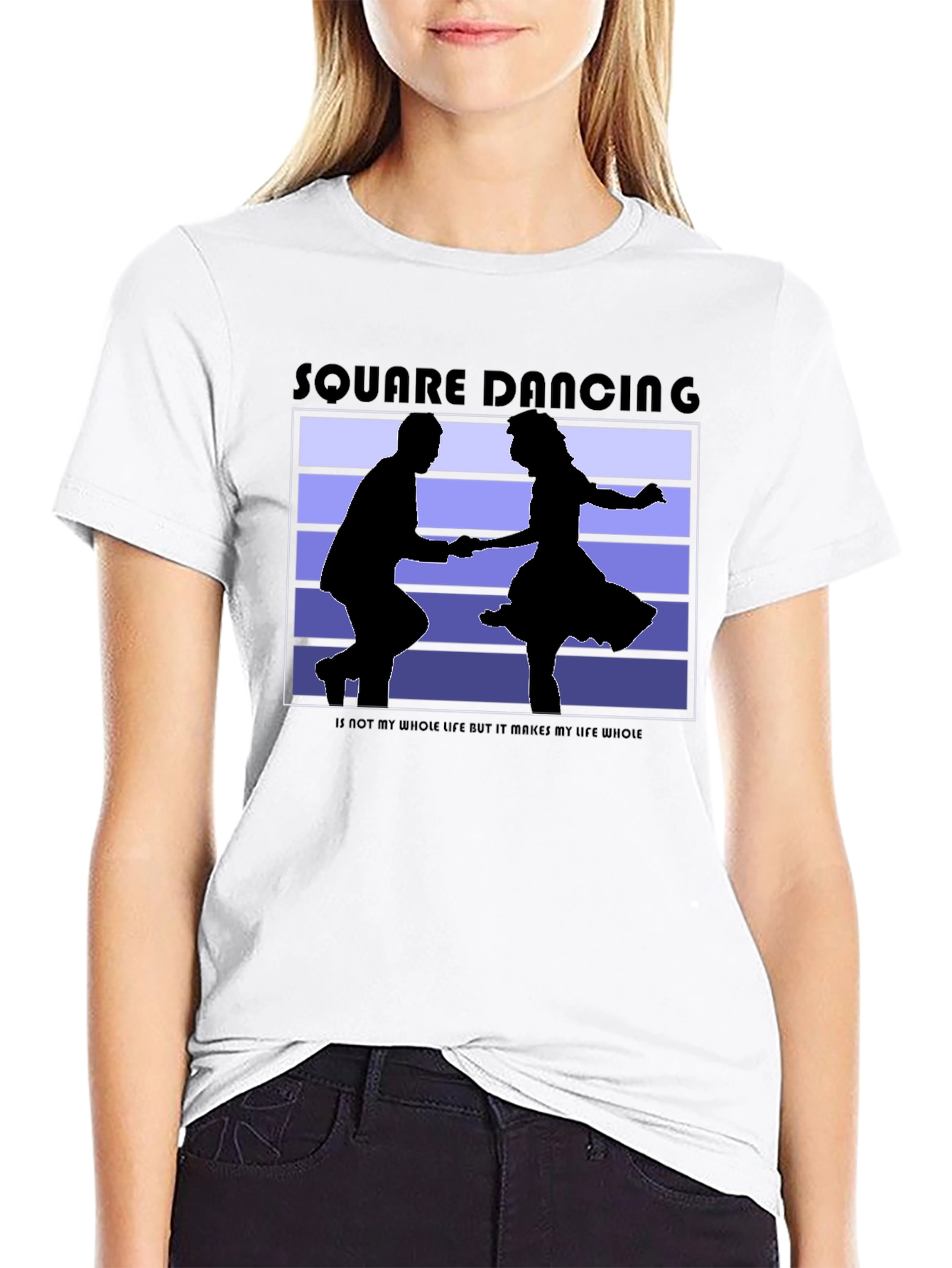 Square Dancing Graphic Tee - Black