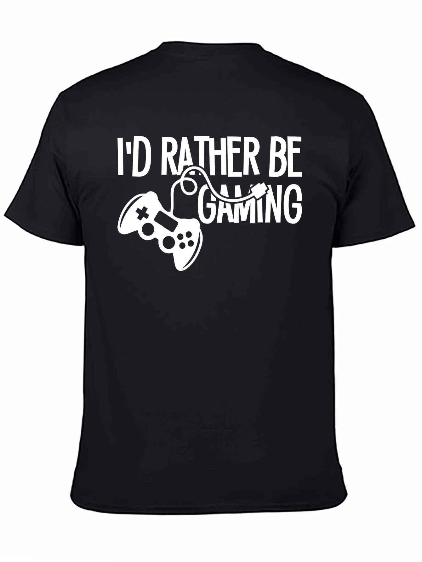Id Rather Be Gaming Black T-Shirt