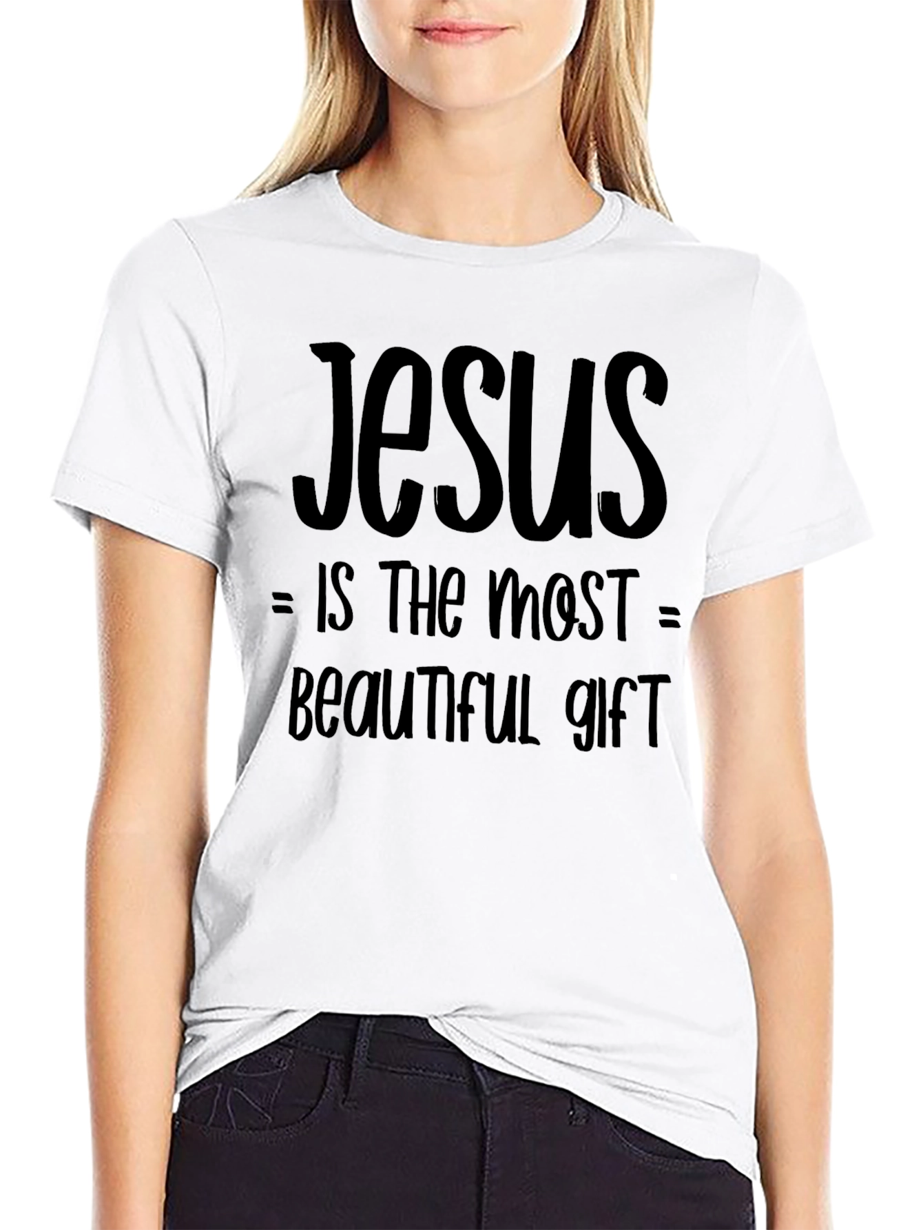 Jesus is the Most Beautiful Gift Black T-Shirt