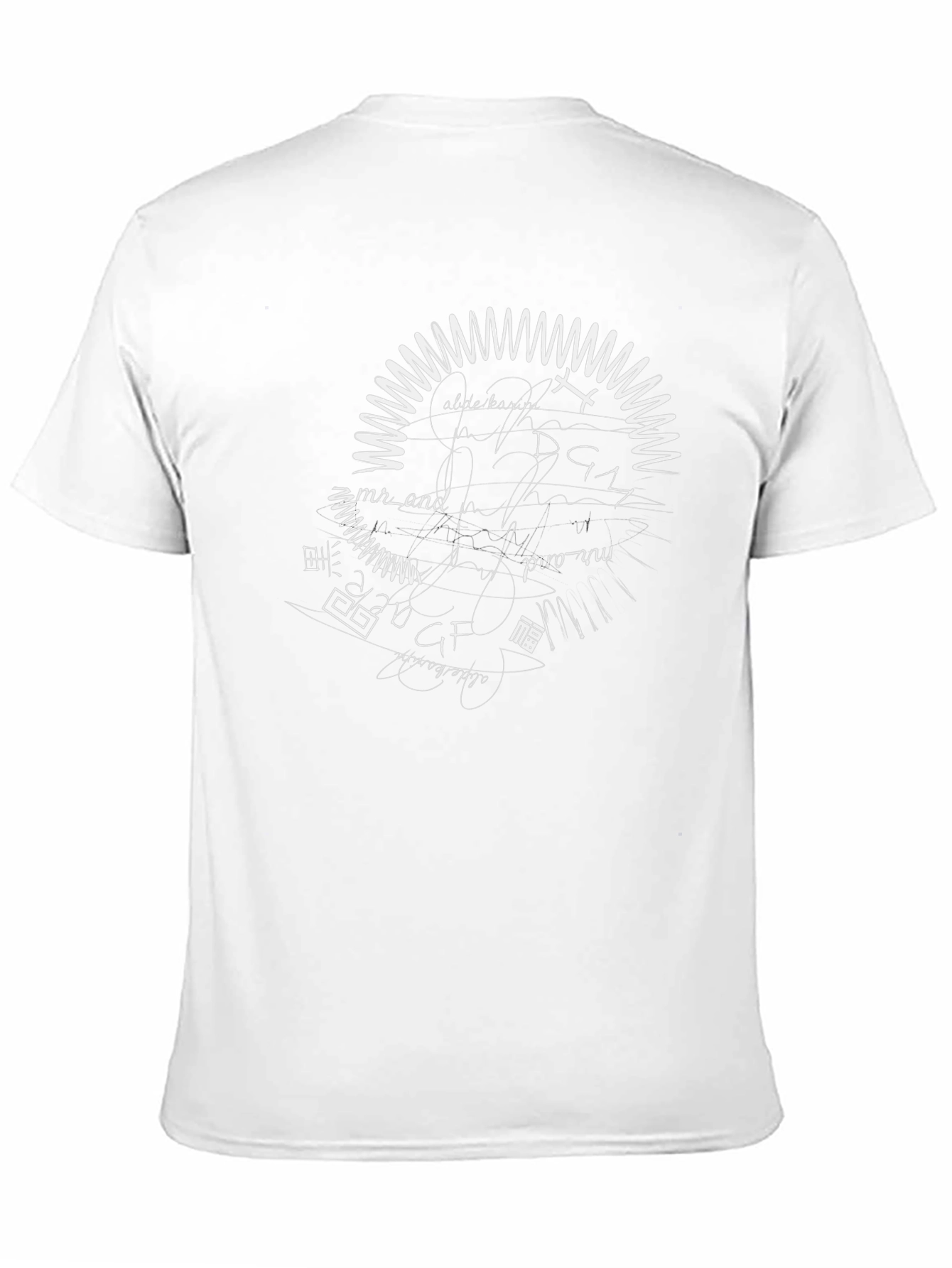 Abstract Graphic Print Mens Black T-Shirt