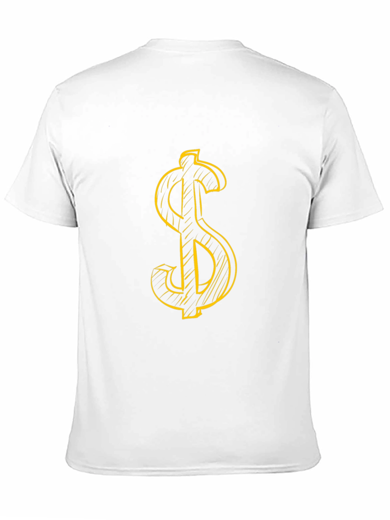 Dollar Sign Graphic Tee - Black Cotton T-Shirt