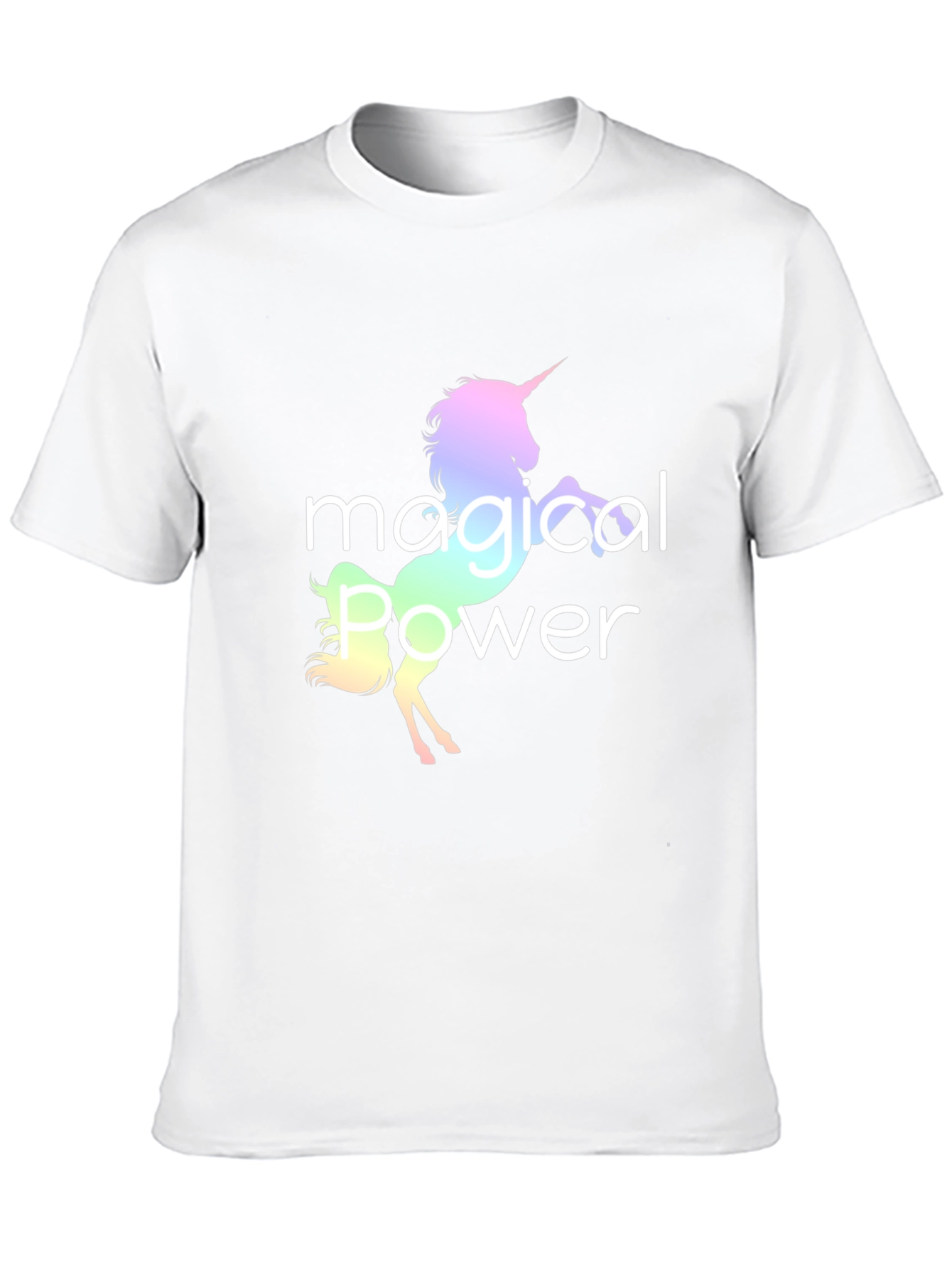 Magical Power Unicorn Graphic Black T-Shirt