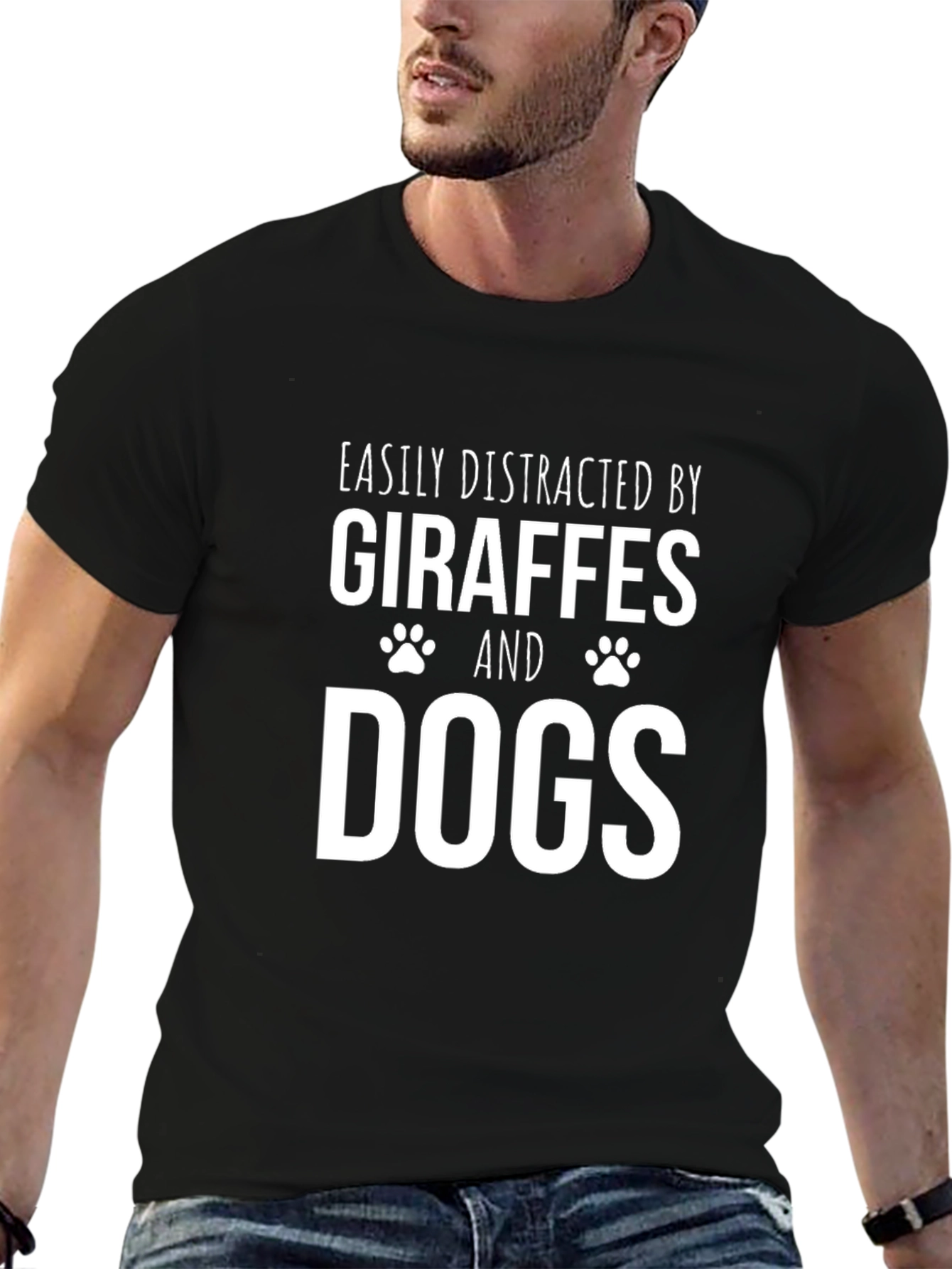 Easily Distracted By Giraffes & Dogs T-Shirt