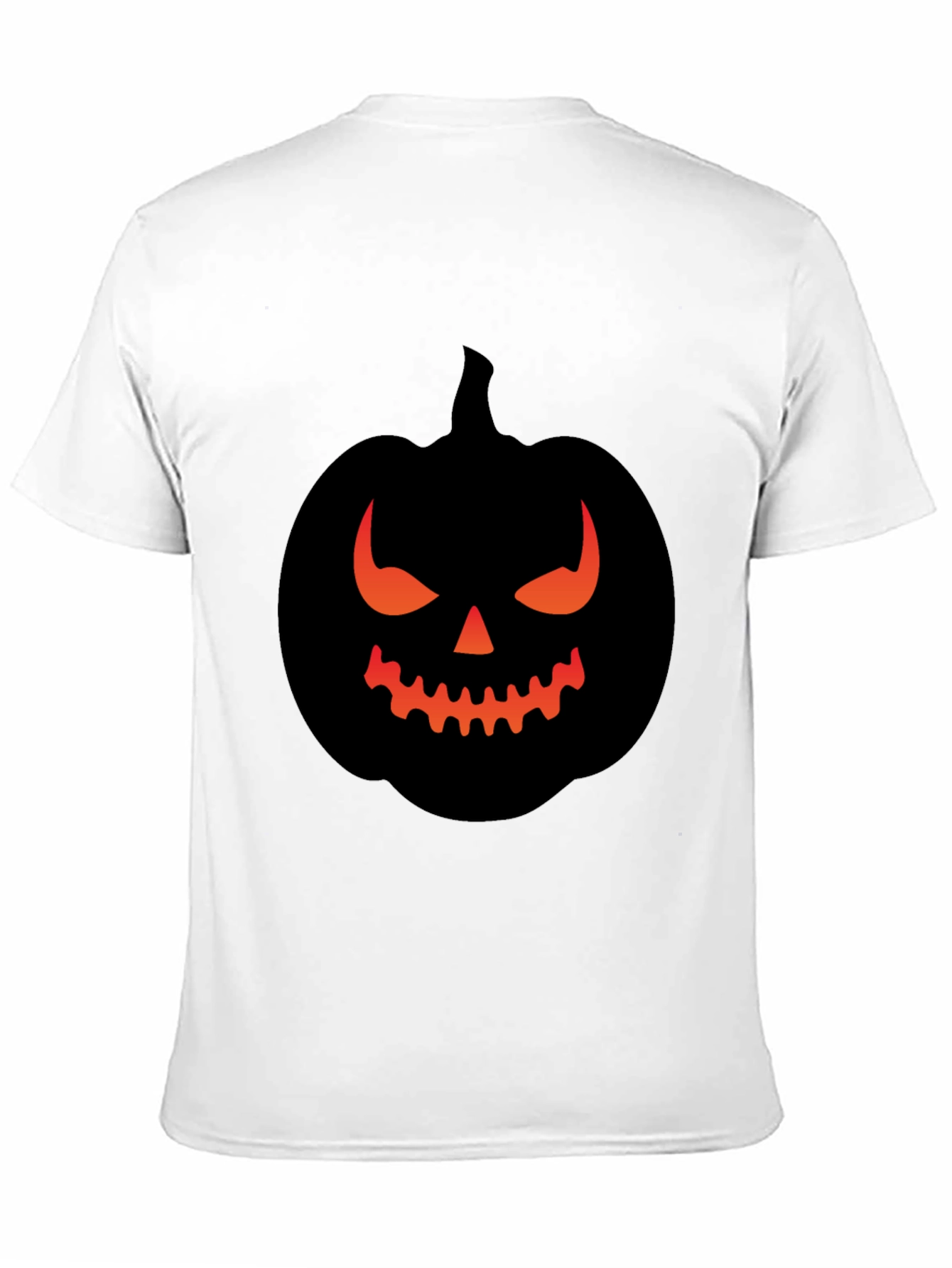 Mens Halloween Pumpkin Graphic Tee - Black