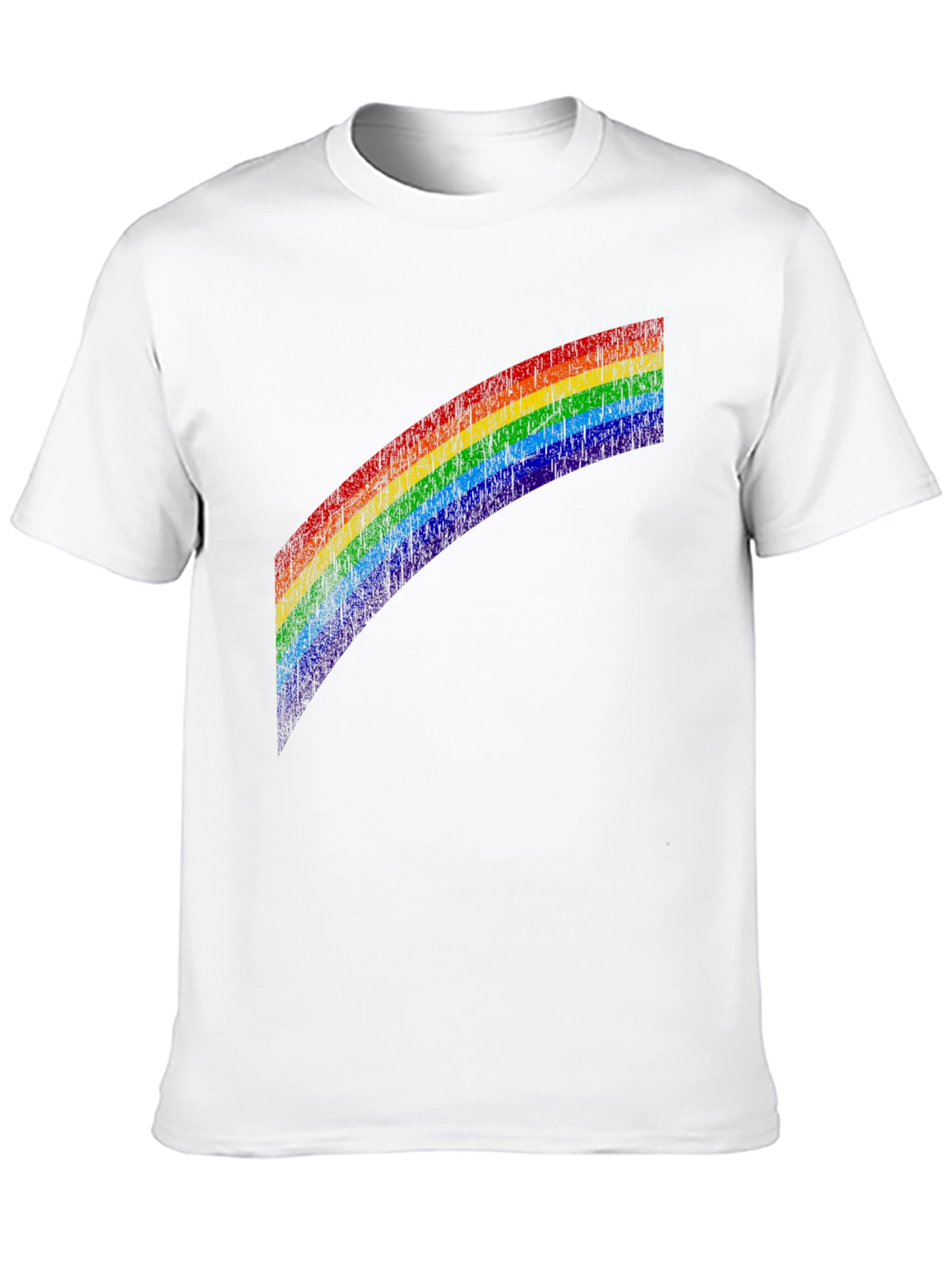 Rainbow Graphic Print Black T-Shirt