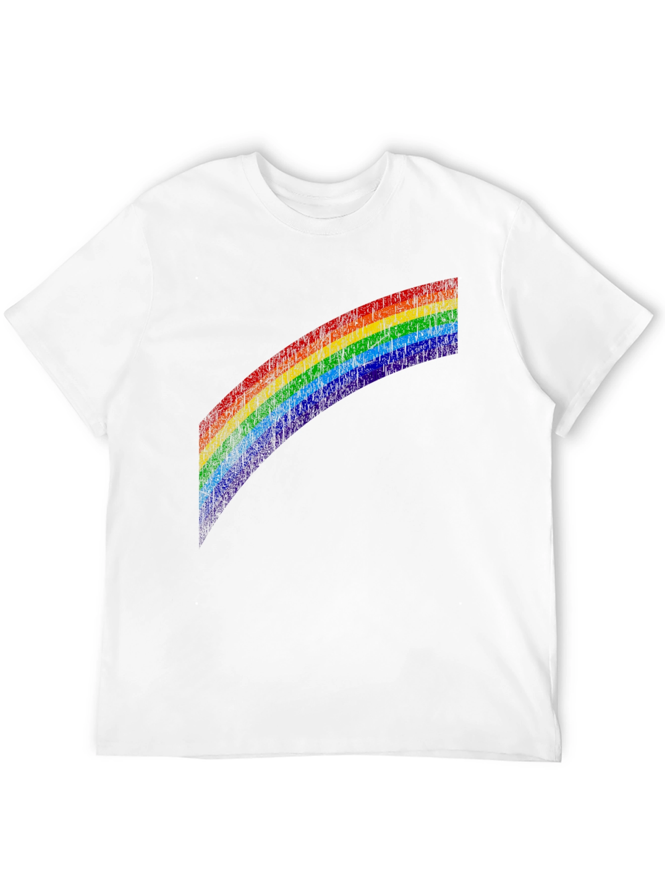 Rainbow Graphic Print Black T-Shirt