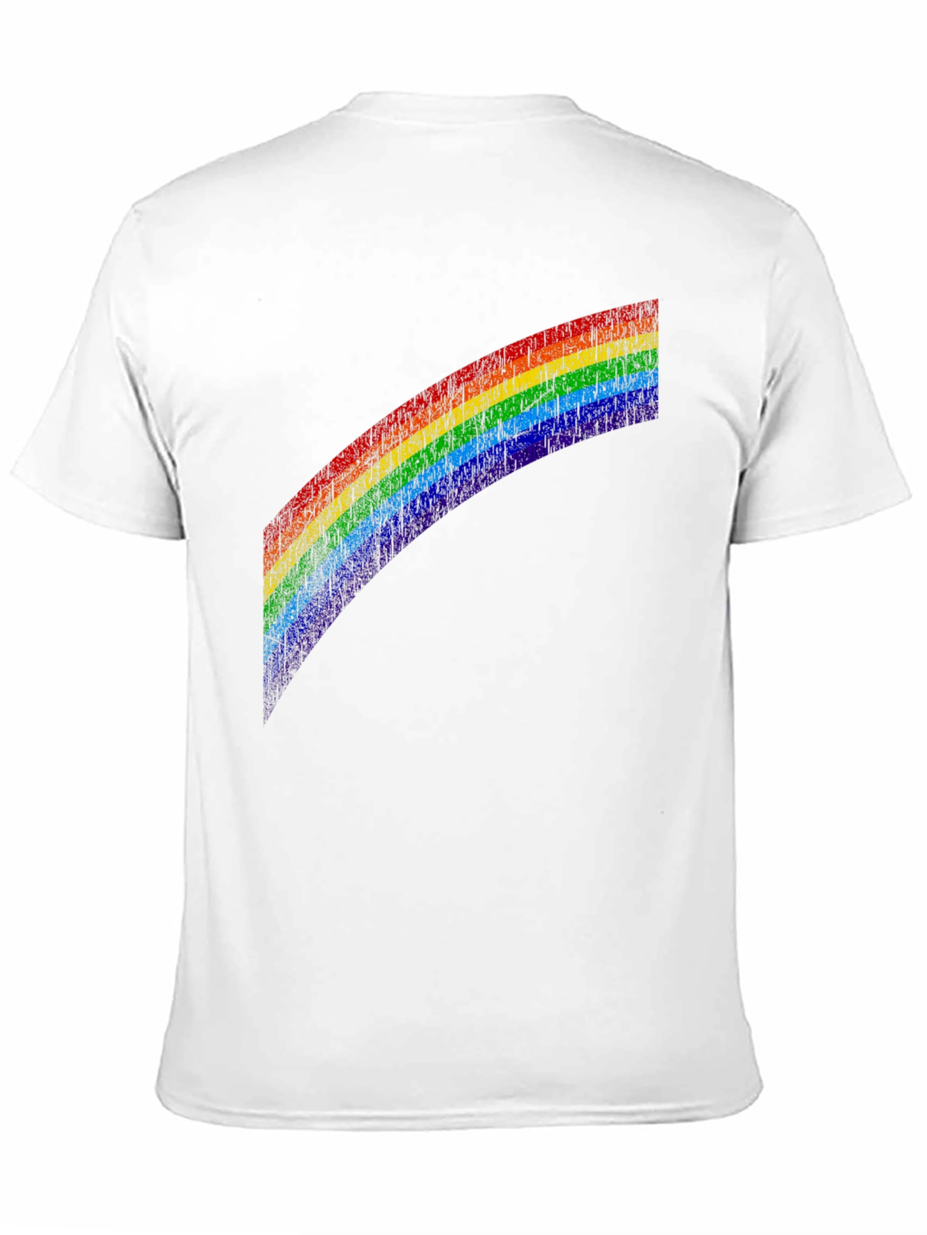 Rainbow Graphic Print Black T-Shirt