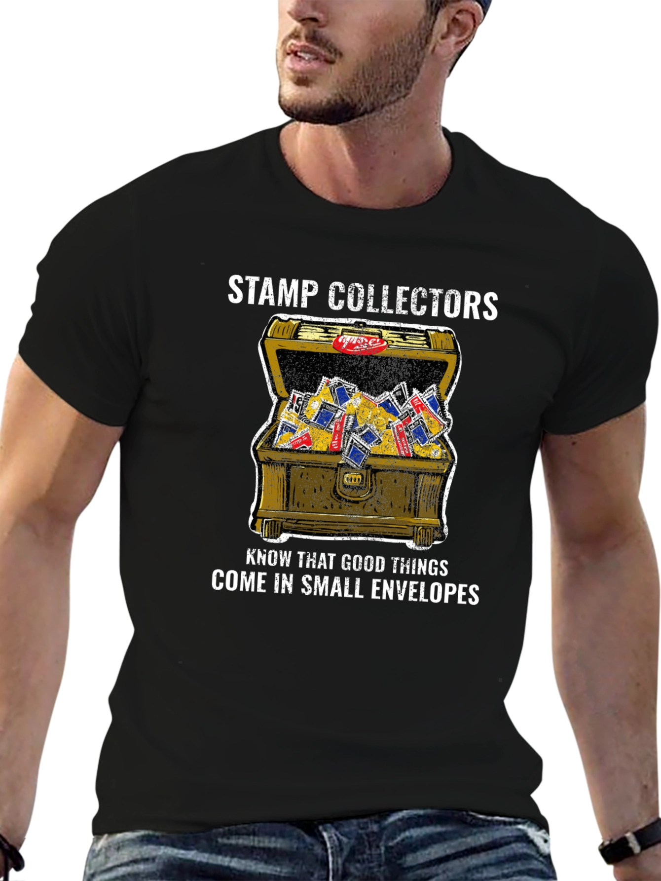 Stamp Collectors Chest Graphic T-Shirt