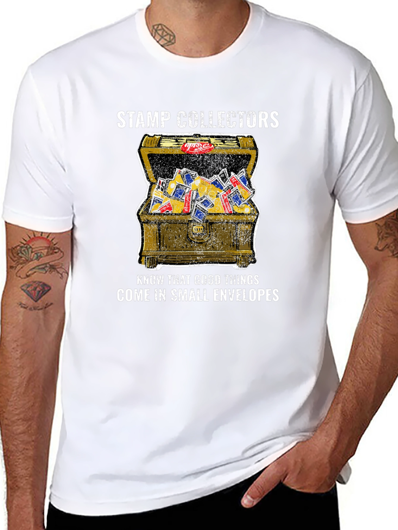 Stamp Collectors Chest Graphic T-Shirt
