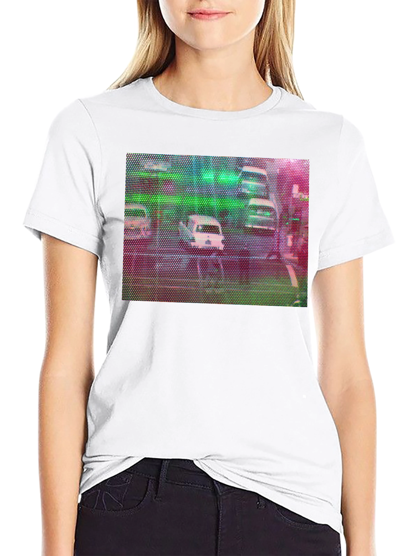 Retro Cars Graphic Tee - Unique Pixel Art Design