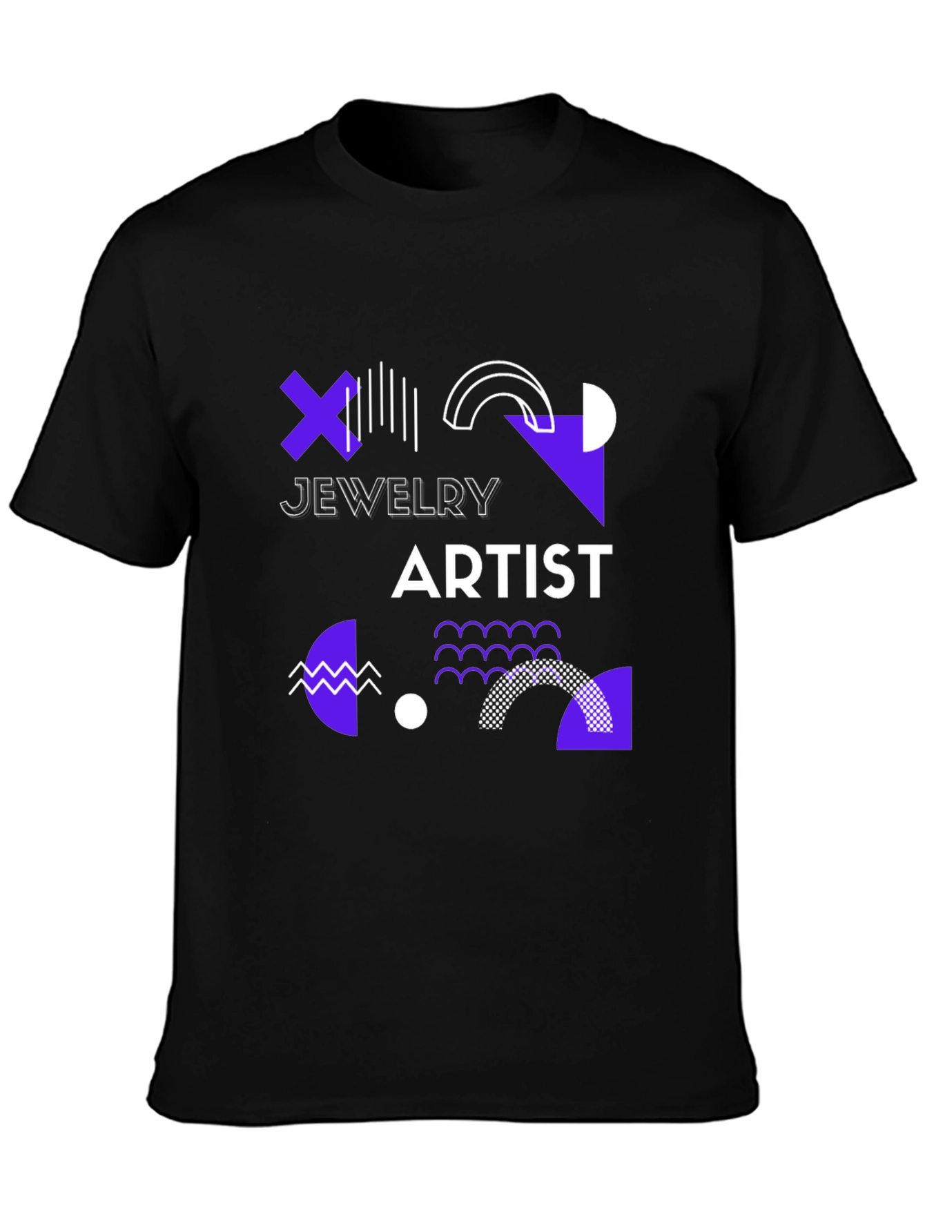 Geometric Jewelry Artist Black T-Shirt