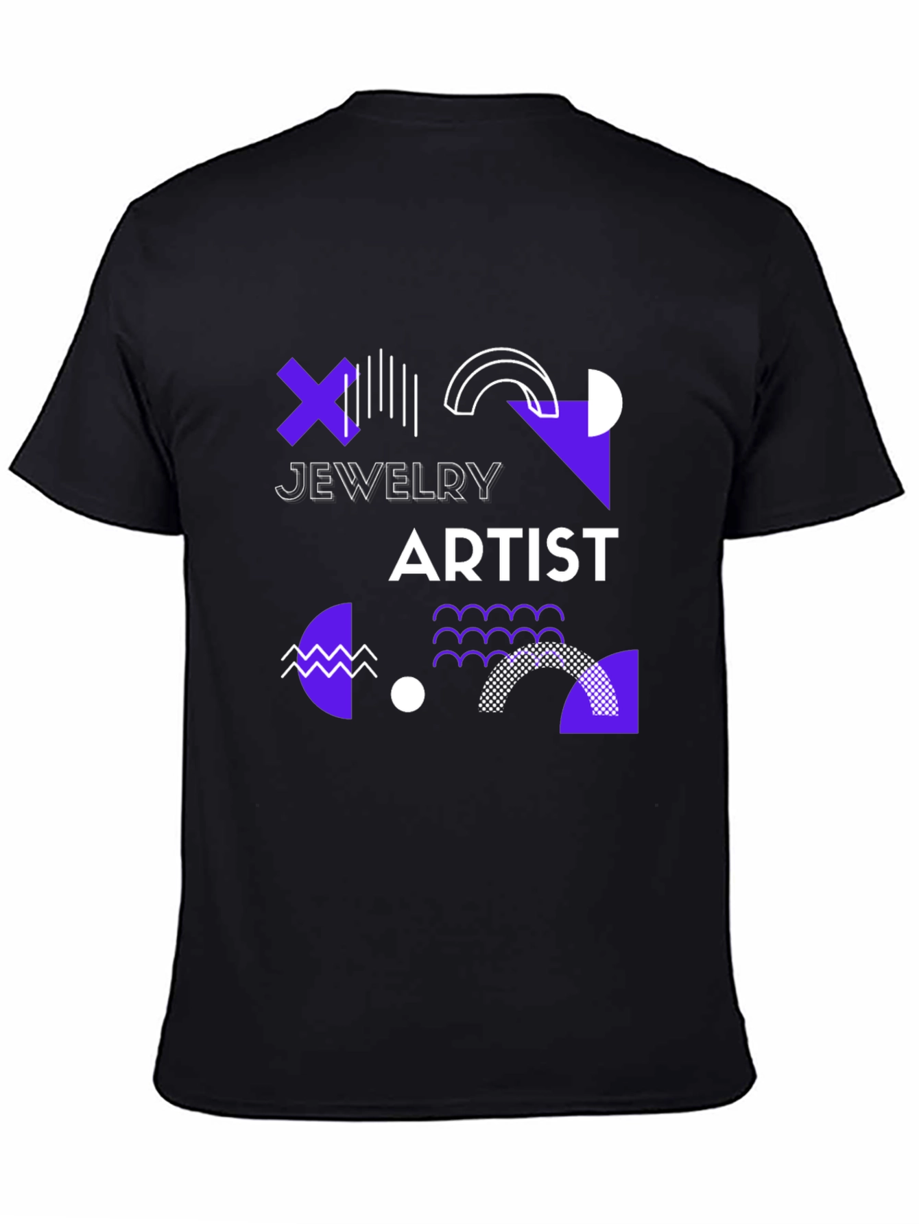 Geometric Jewelry Artist Black T-Shirt