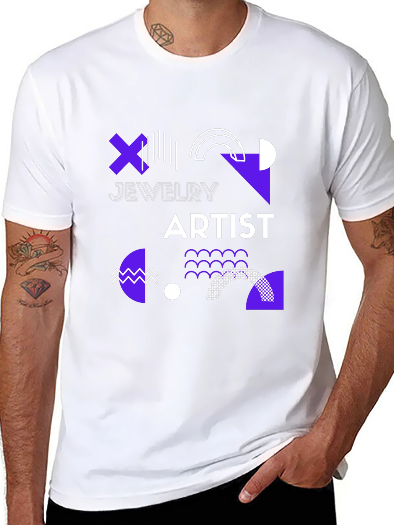 Geometric Jewelry Artist Black T-Shirt