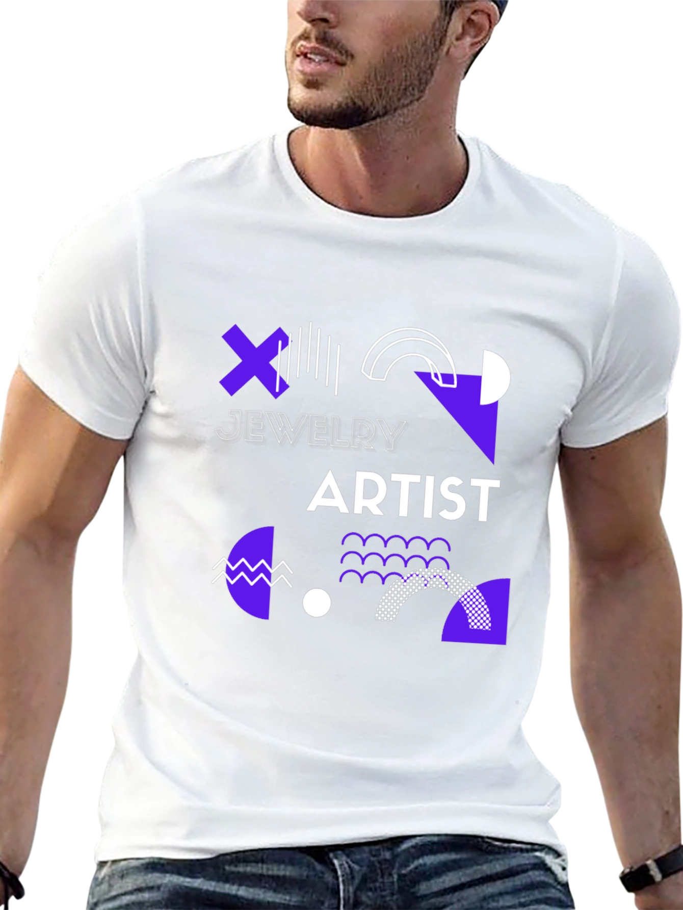 Geometric Jewelry Artist Black T-Shirt