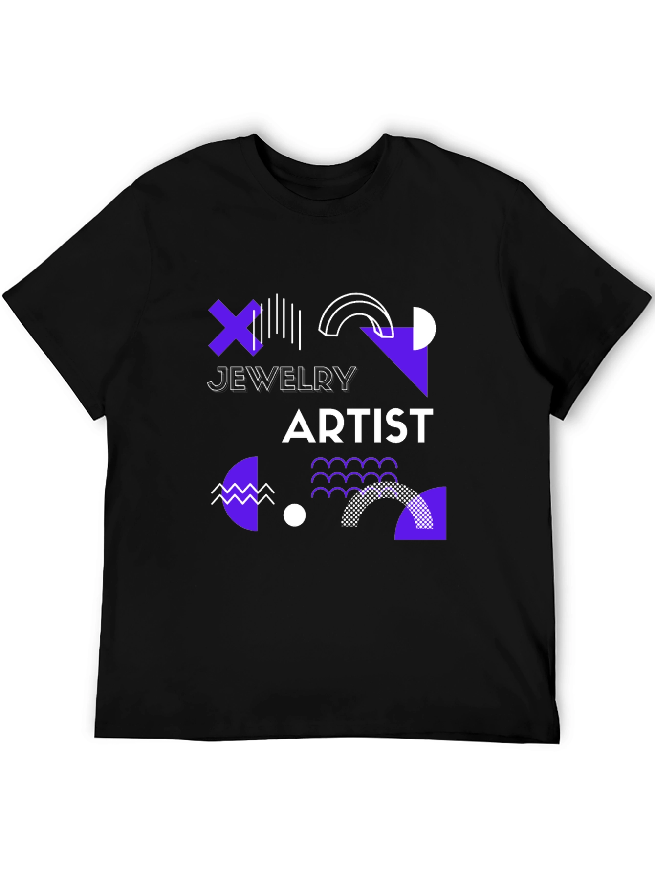 Geometric Jewelry Artist Black T-Shirt