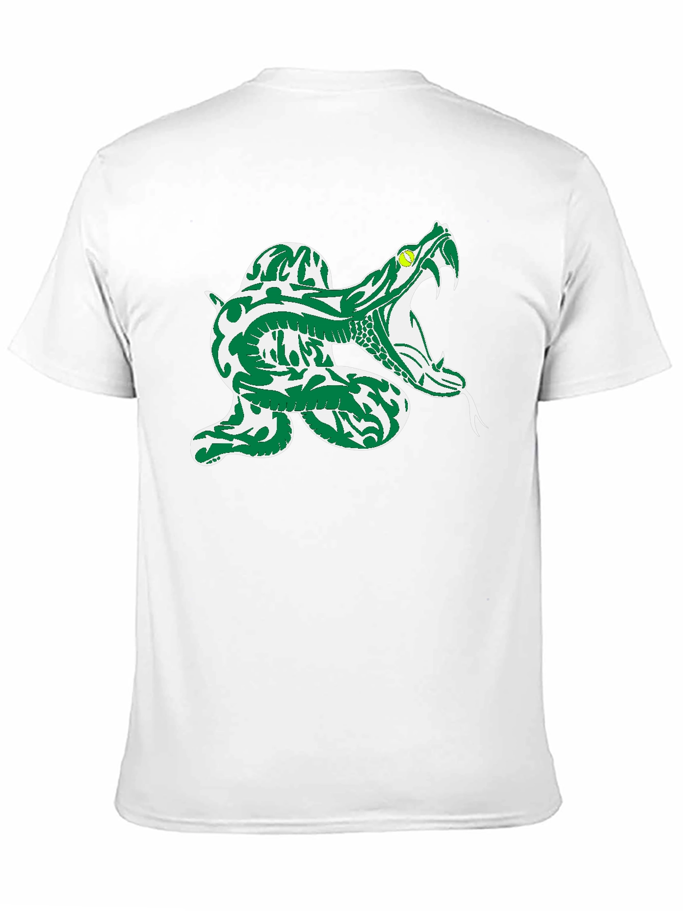 Snake Graphic Tee - Black Cotton T-Shirt