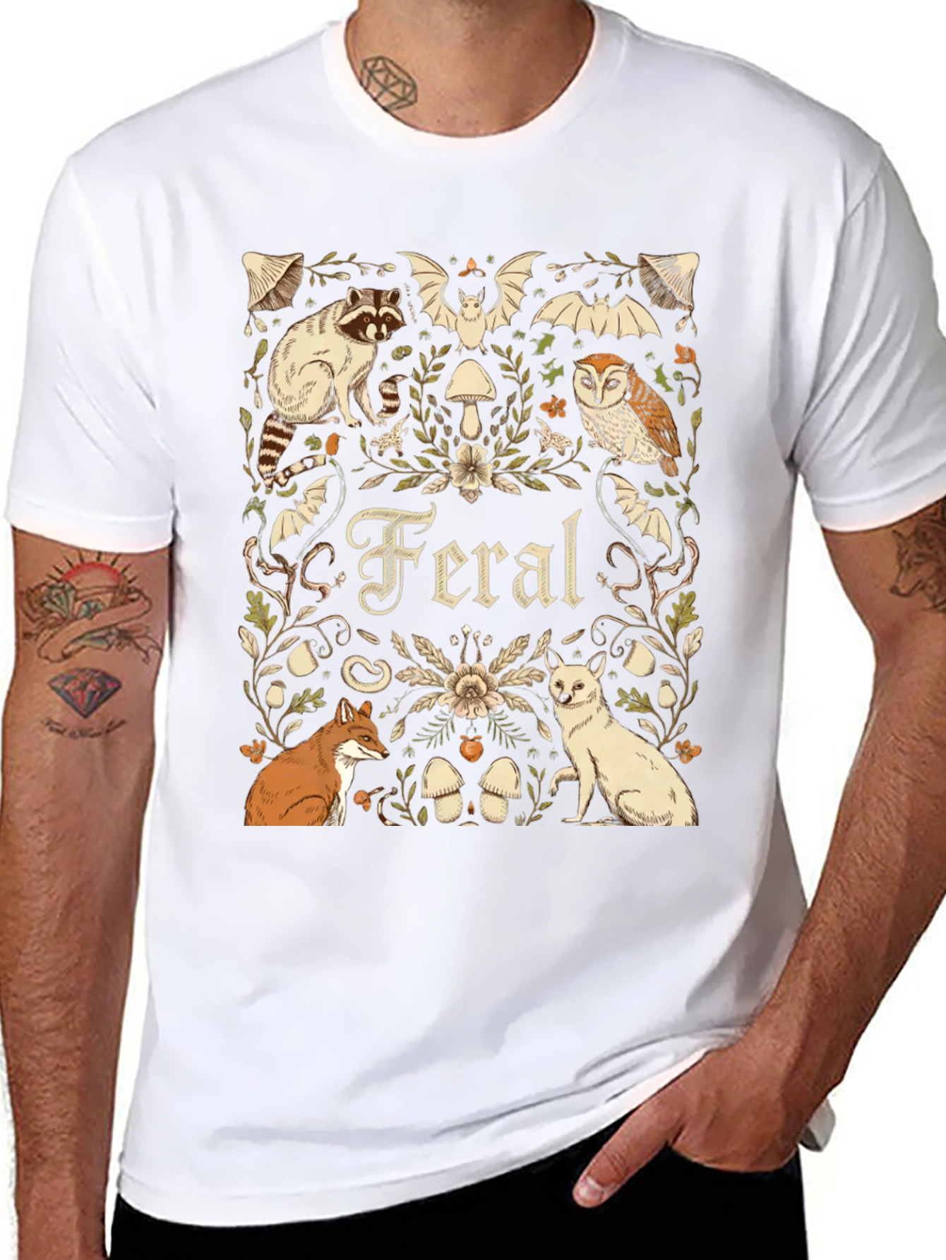 Feral Animals Graphic T-Shirt - Nature Lover Tee