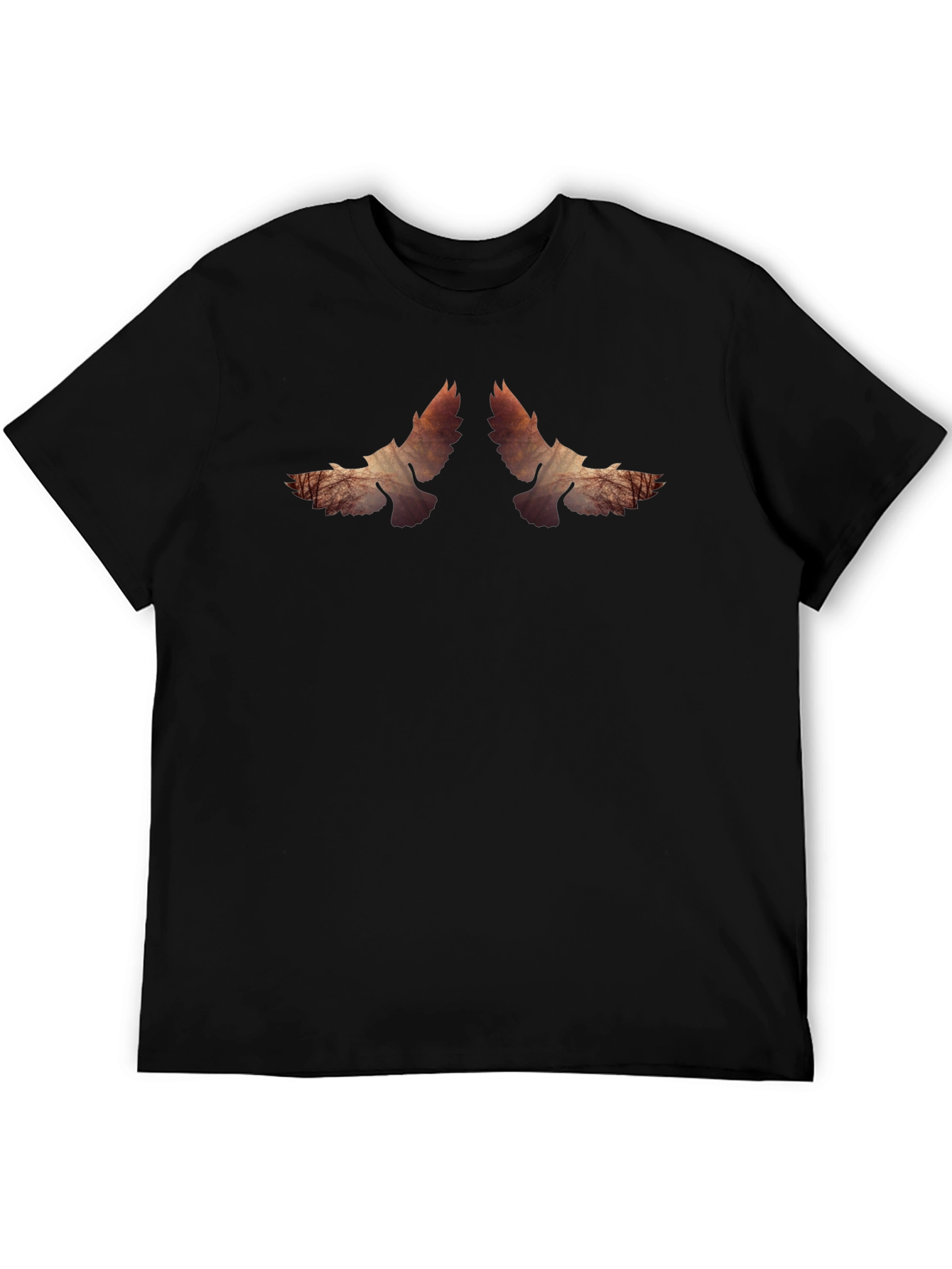 Abstract Dove Silhouette Graphic T-Shirt